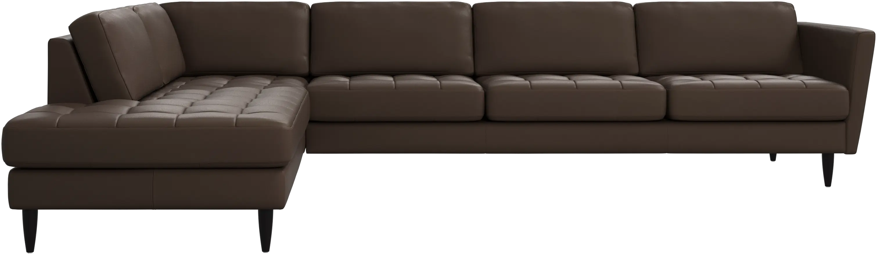Osaka corner sofa with lounging unit, tufted seat