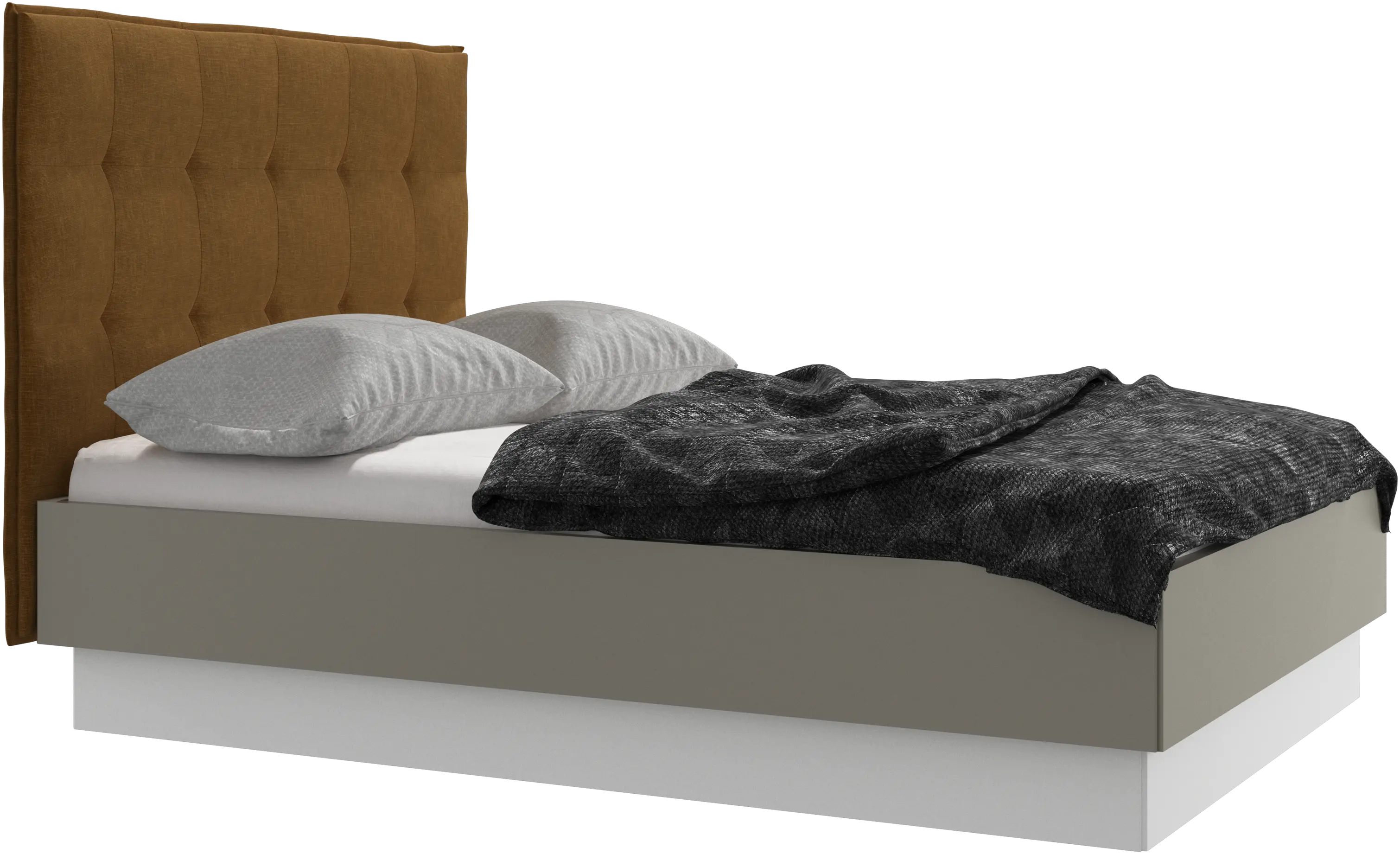 Lugano storage bed with lift-up frame and slats, excl. mattress