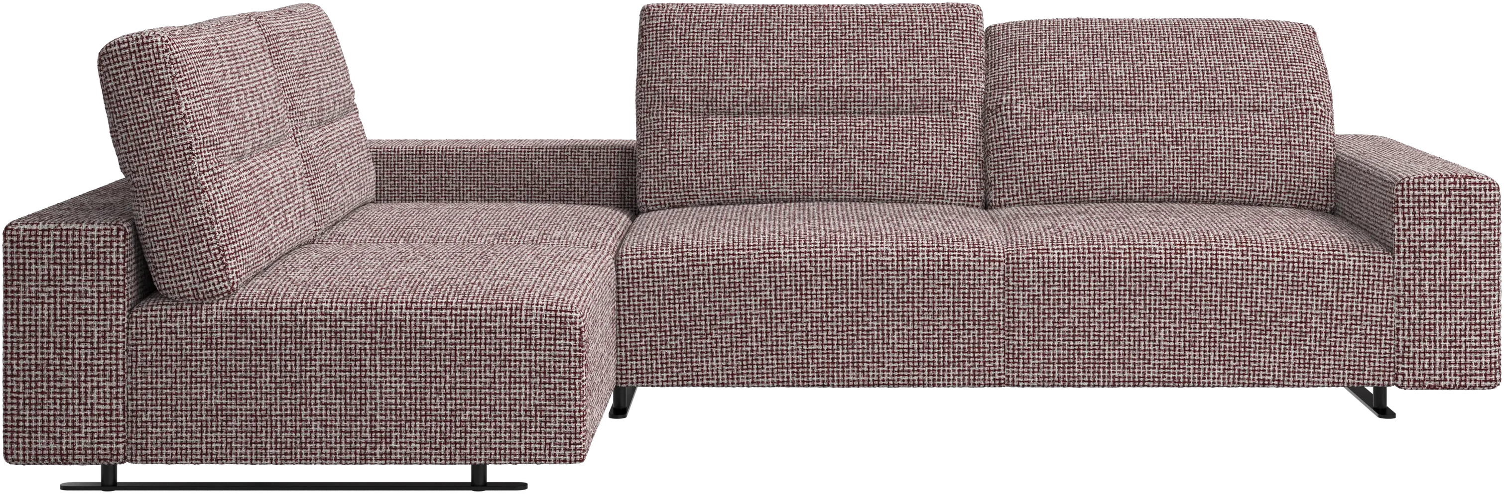 Hampton corner sofa with adjustable back and storage on right side