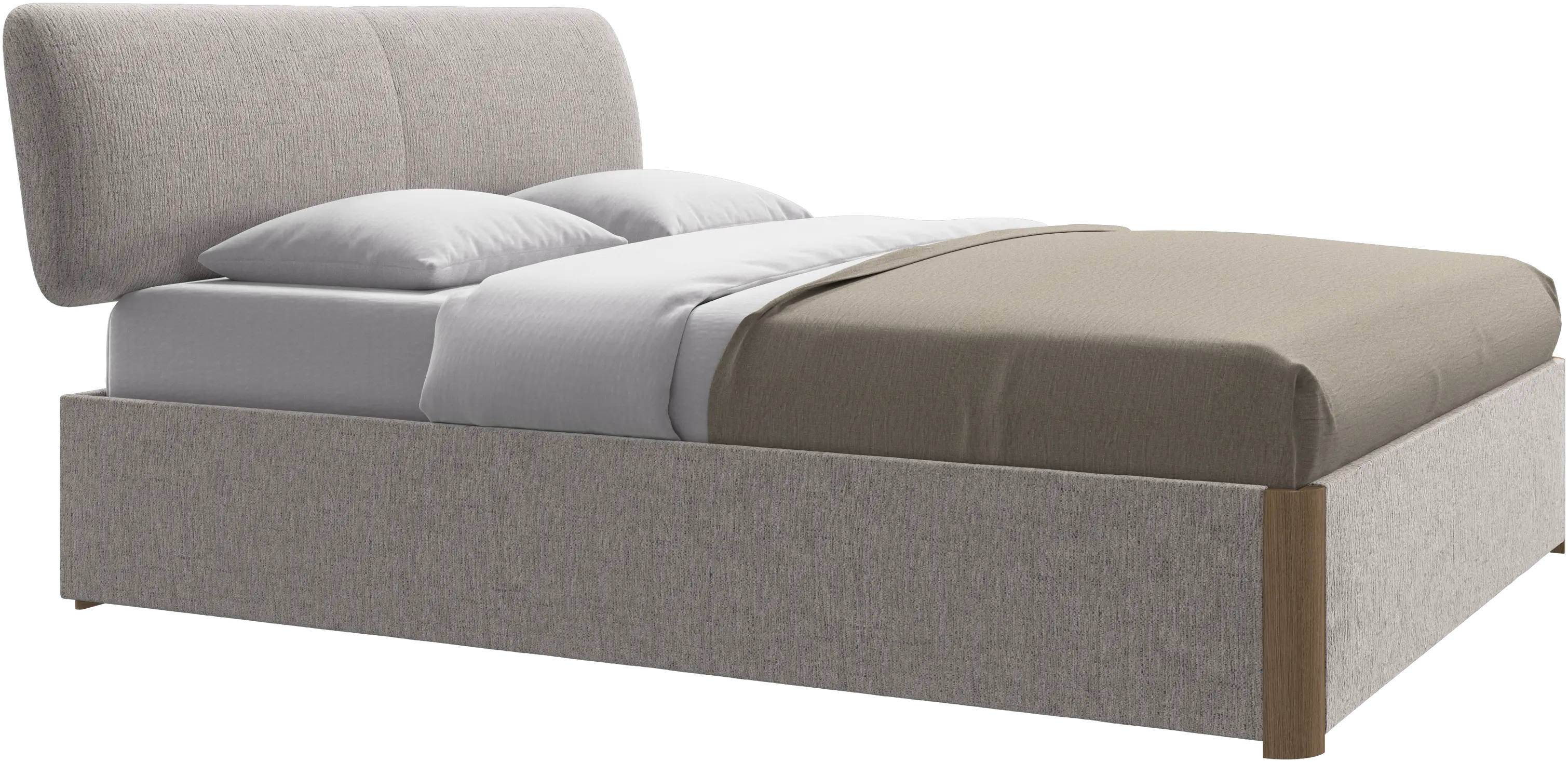 Beds Element bed, bed-mounted headboard, with slats and storage solution