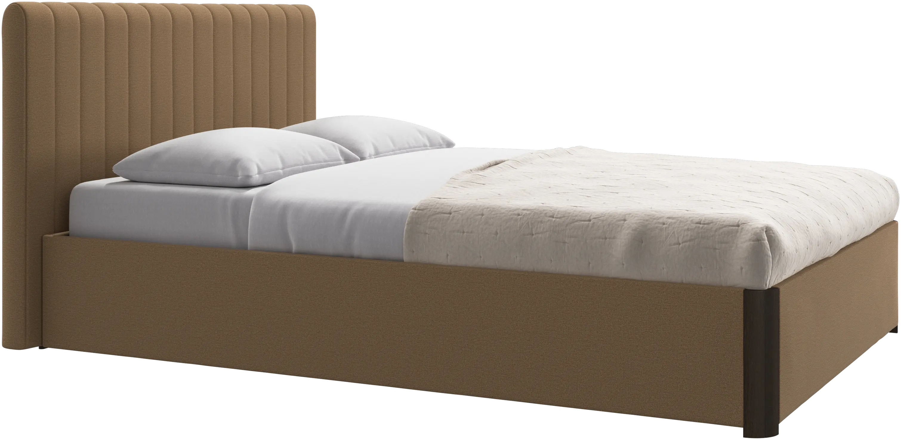Element bed, bedgemonteerd hoofdbord, met latten en opbergoplossing, excl. matras