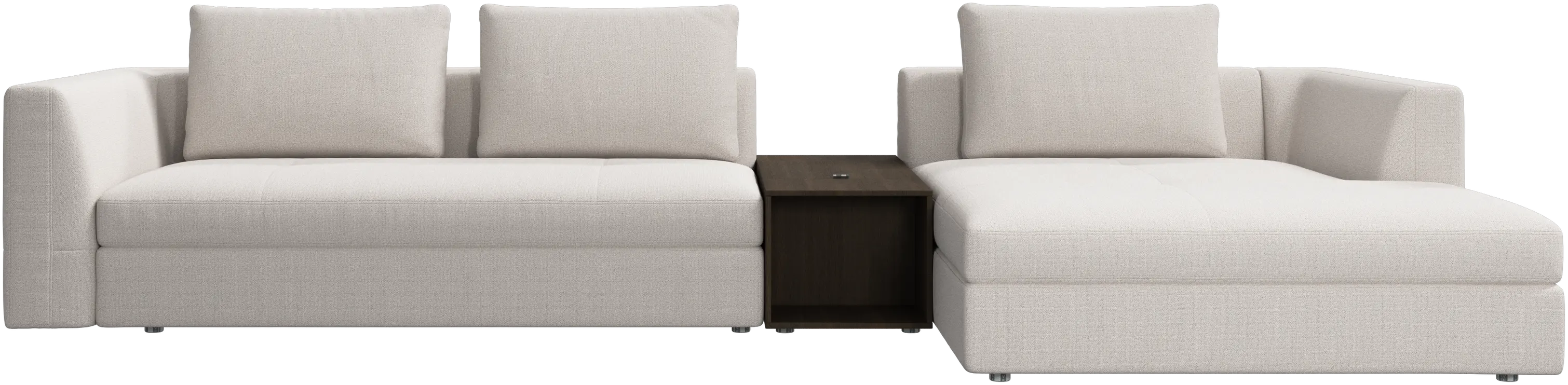 Bergamo chaise longue sofa with storage