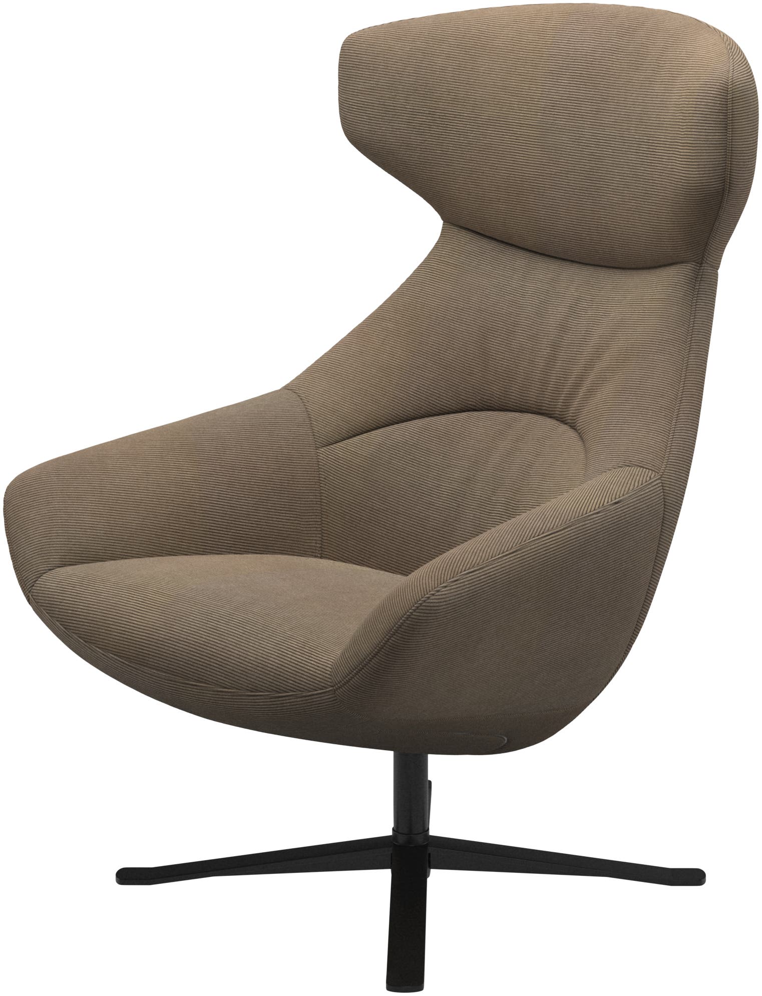 Porto chair with swivel function with footstool 