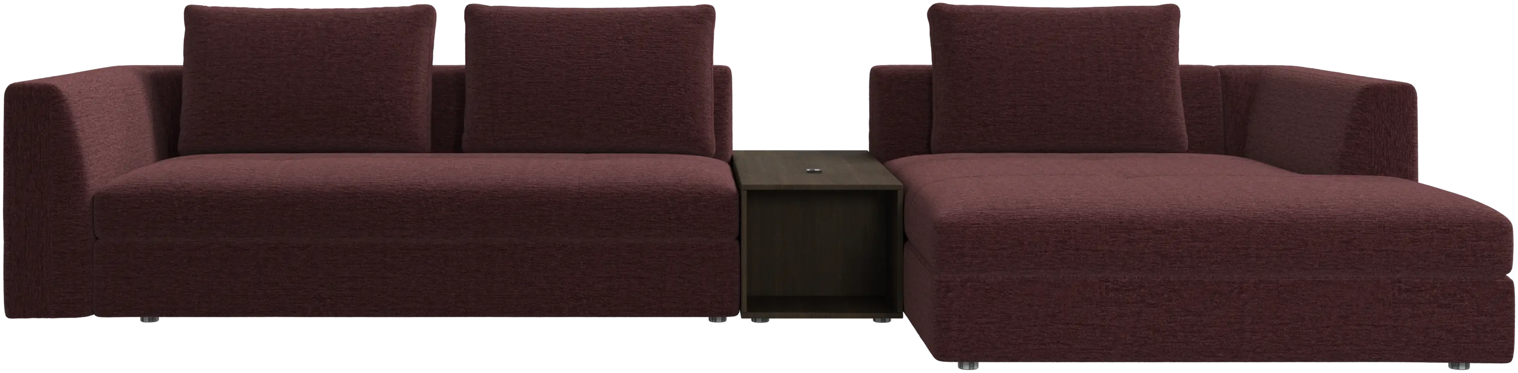 Bergamo chaise longue sofa with storage