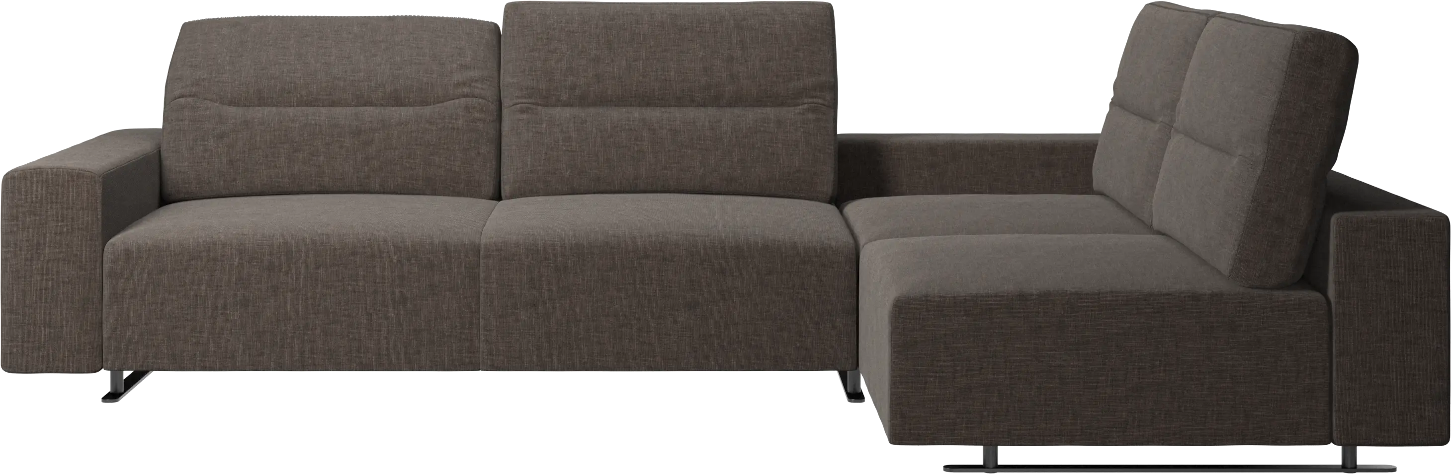 Hampton corner sofa with adjustable back and storage on left side