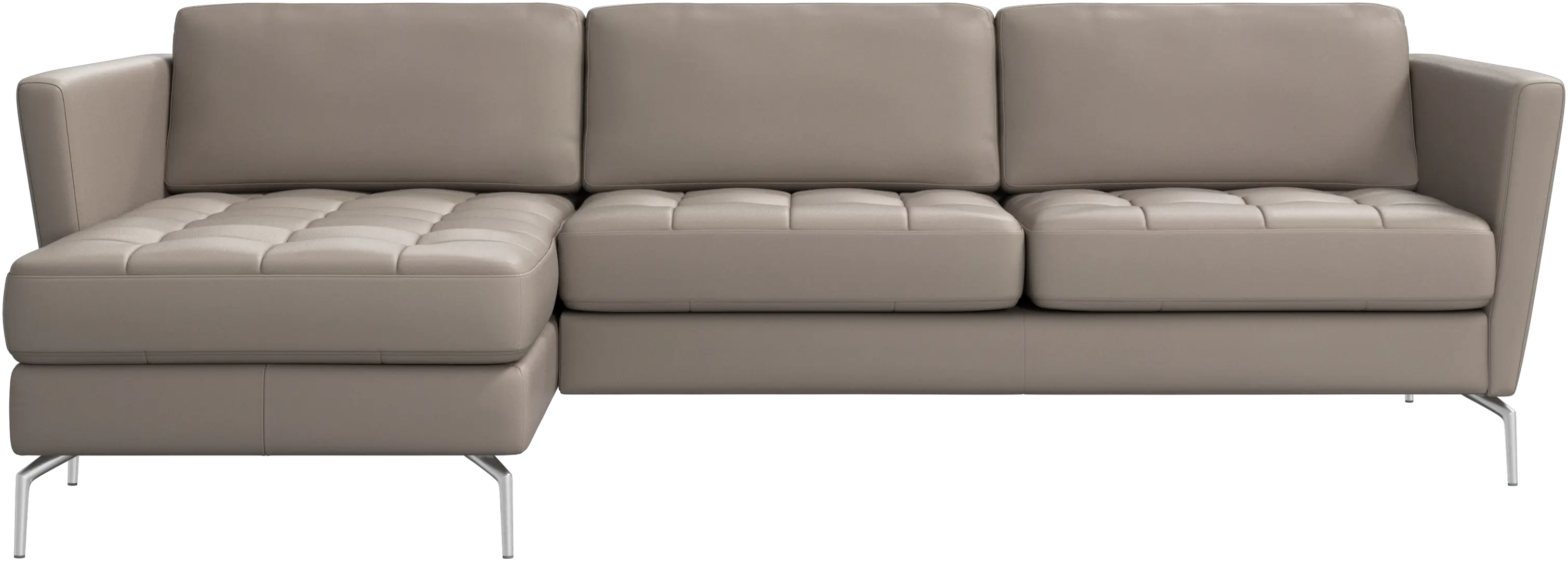 Osaka sofa with resting unit, tufted seat