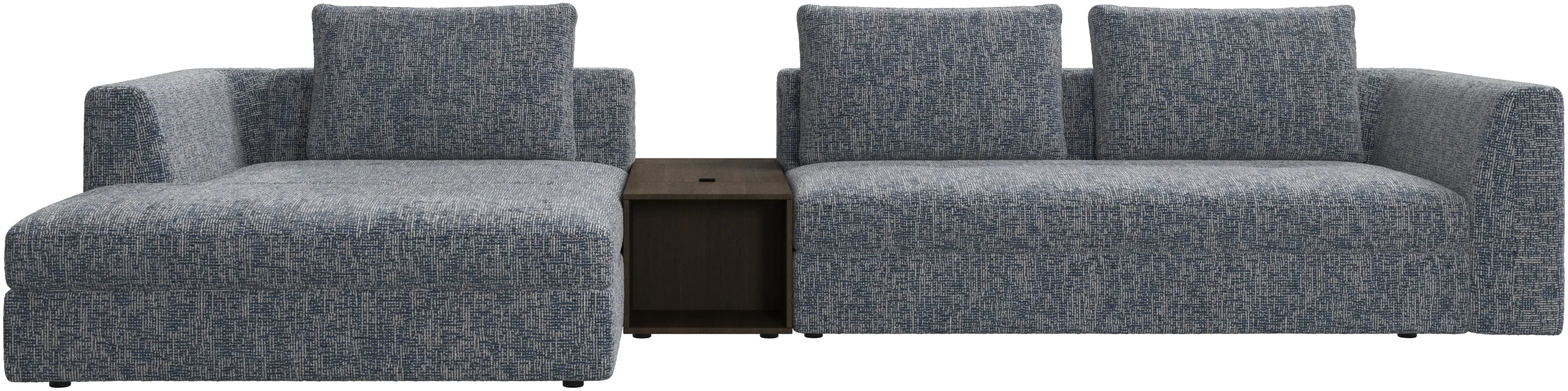Bergamo chaise longue sofa with storage