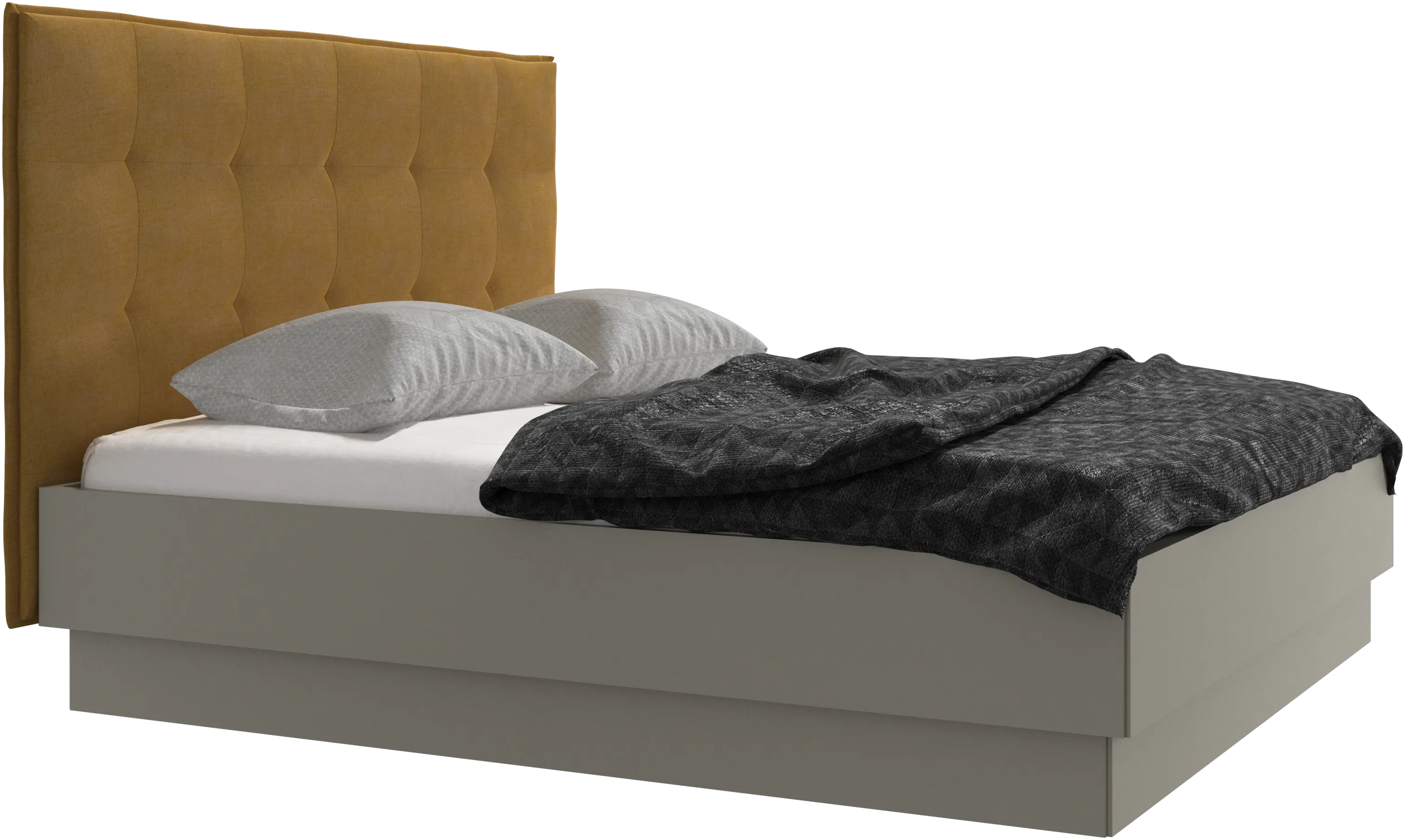Lugano storage bed with lift-up frame and slats, excl. mattress