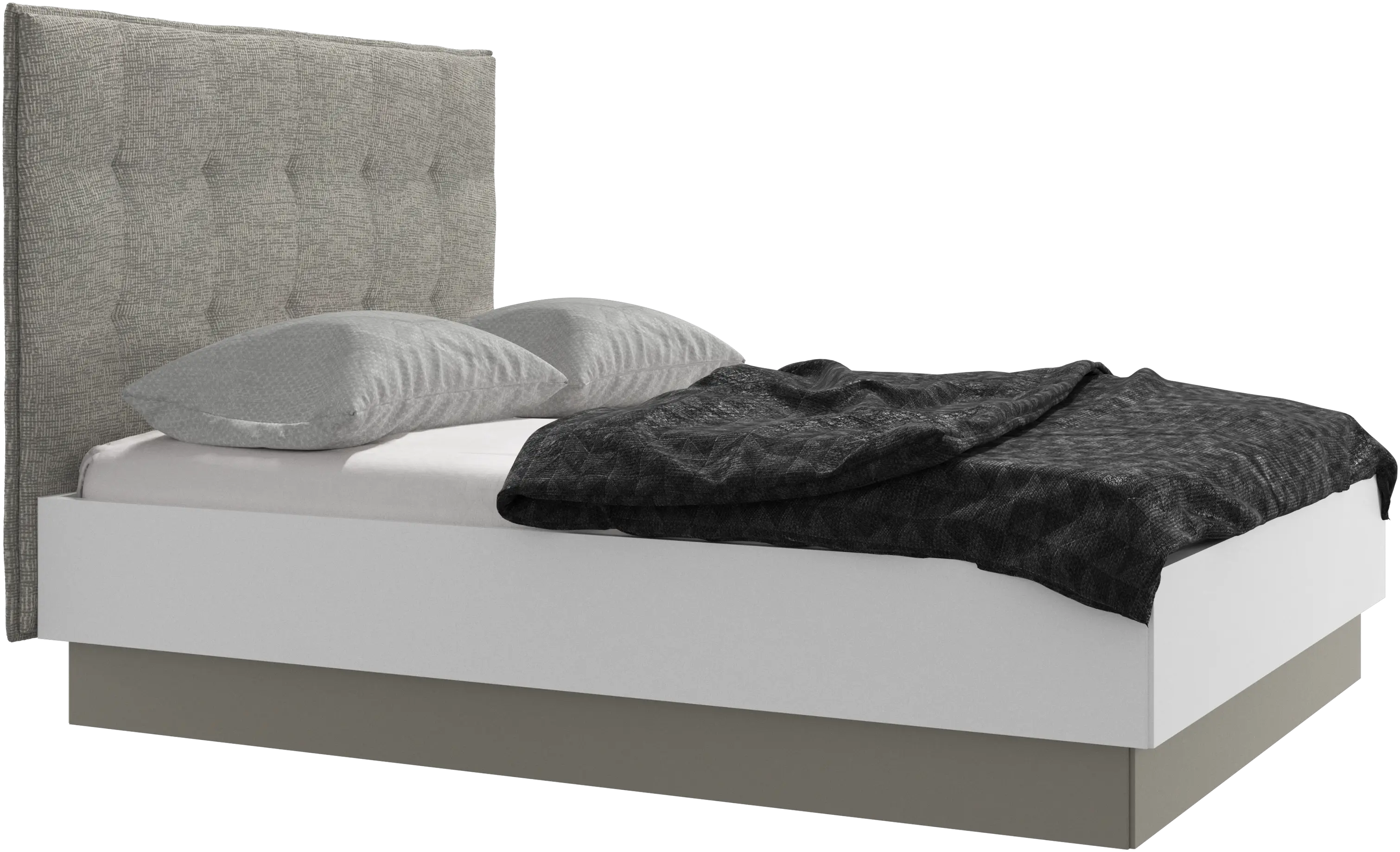 Lugano storage bed with lift-up frame and slats, excl. mattress