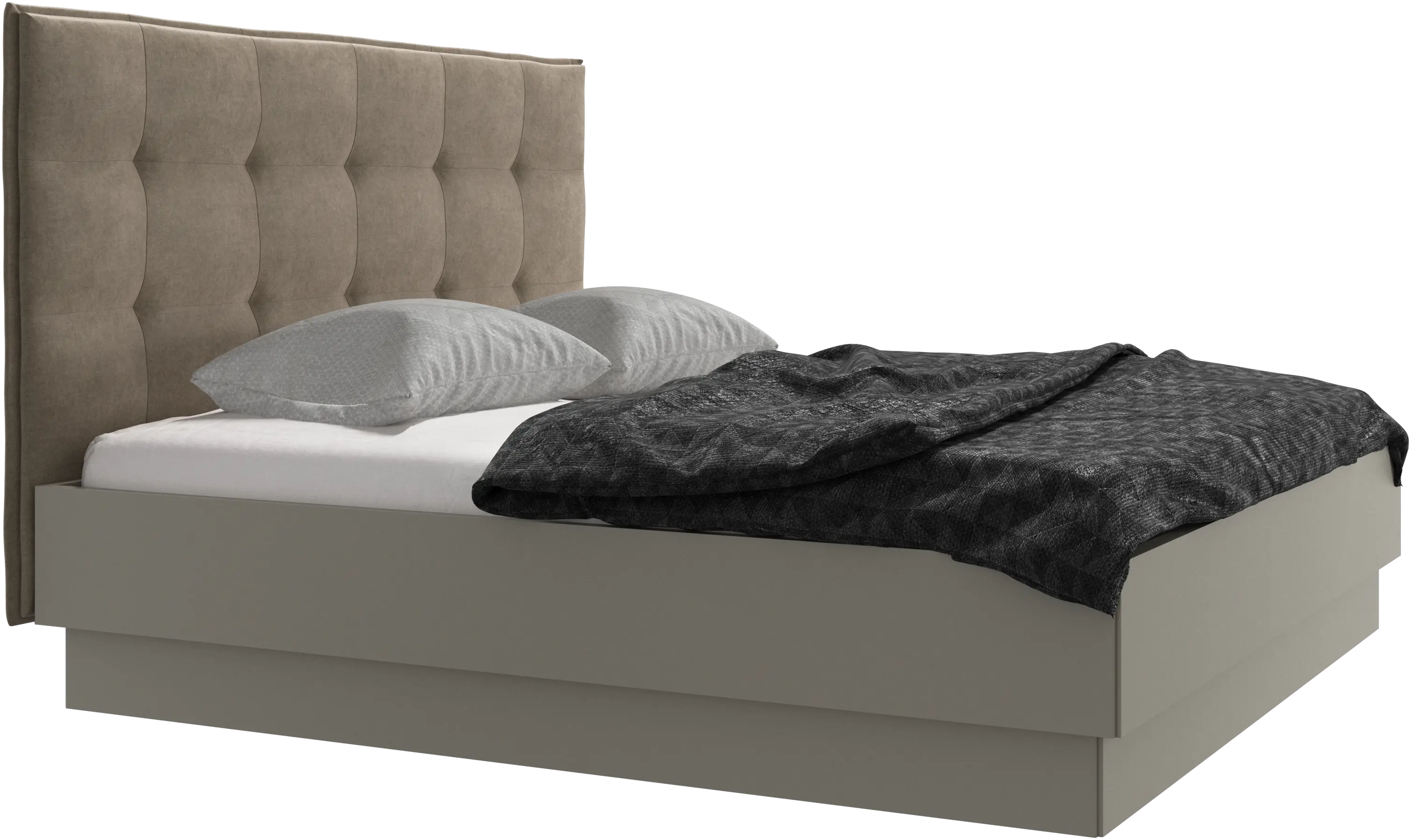 Lugano storage bed with lift-up frame and slats, excl. mattress