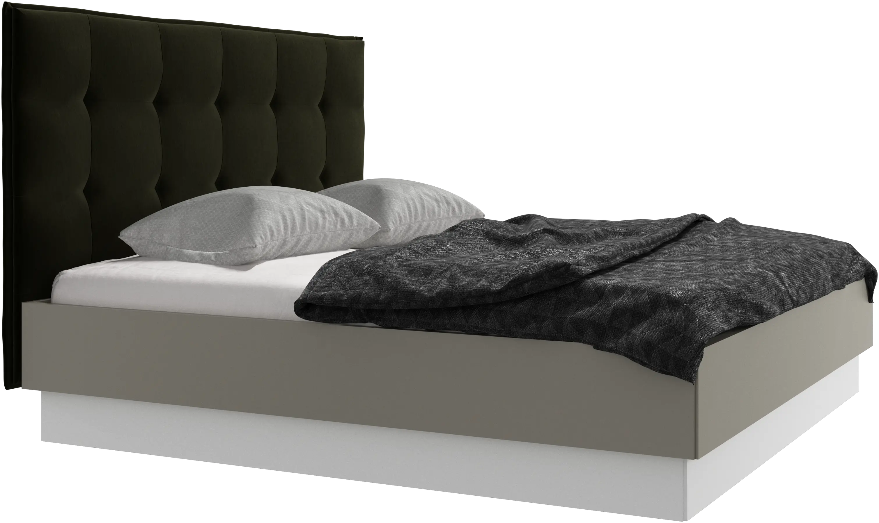 Lugano storage bed with lift-up frame and slats, excl. mattress