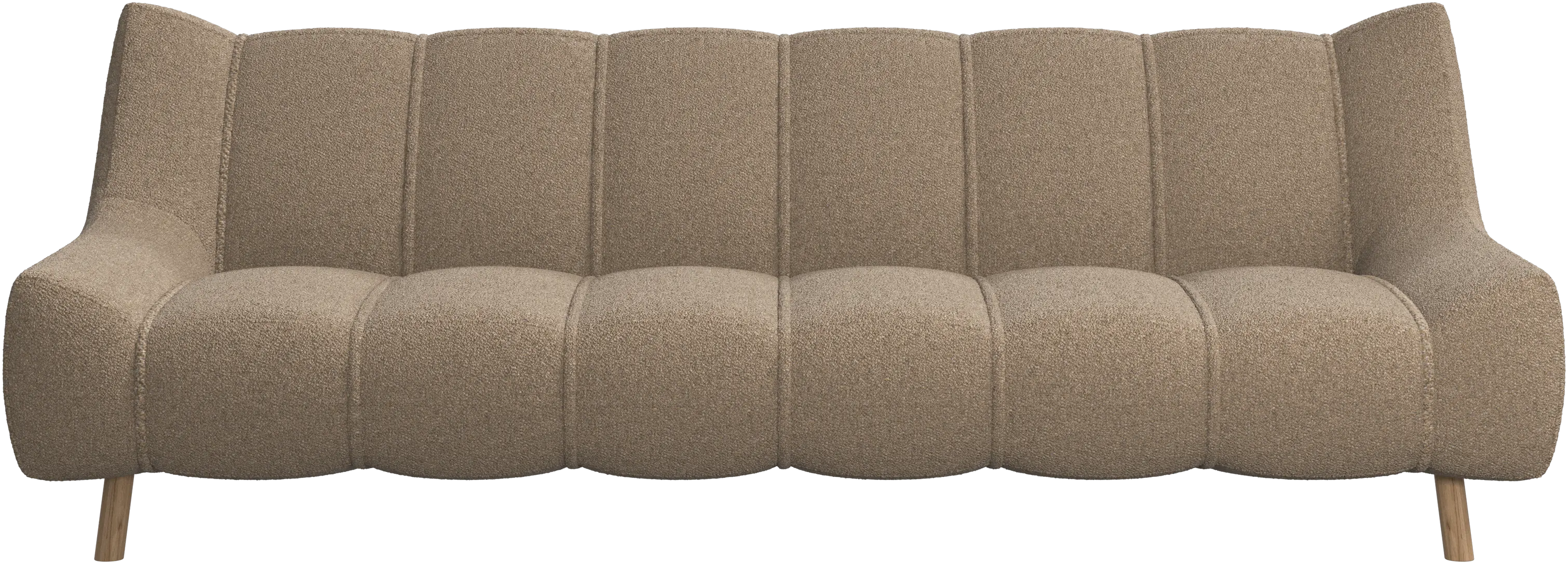 Nawabari 3 seater sofa, wooden leg