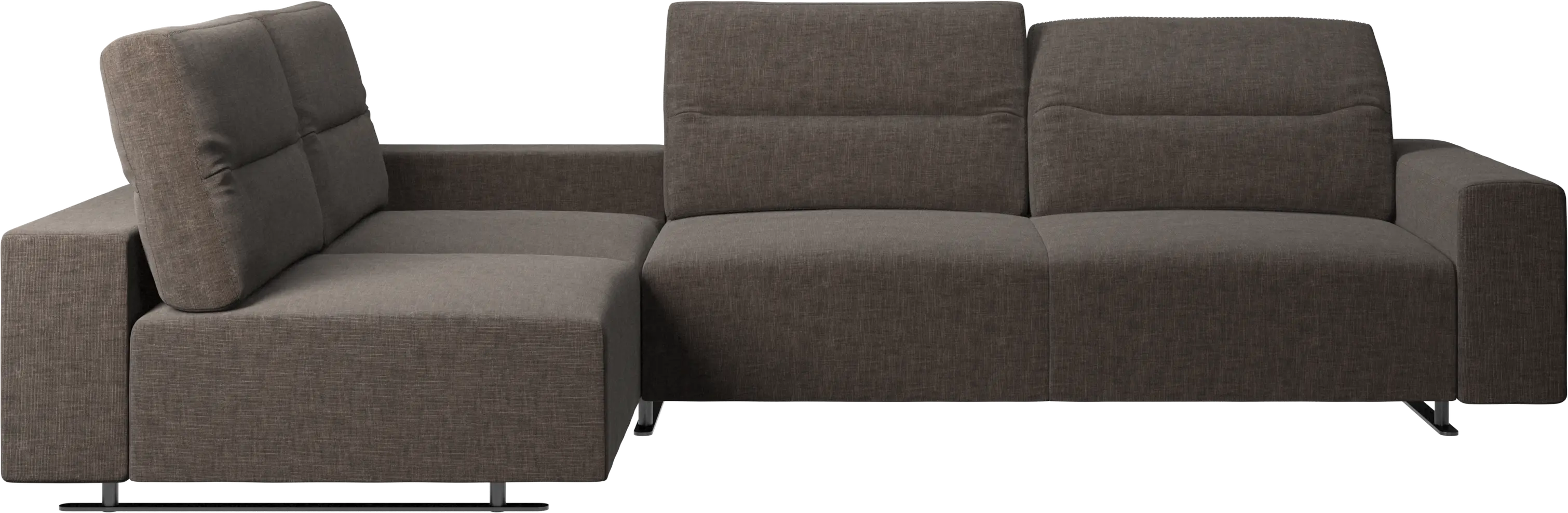 Hampton corner sofa with adjustable back and storage on right side