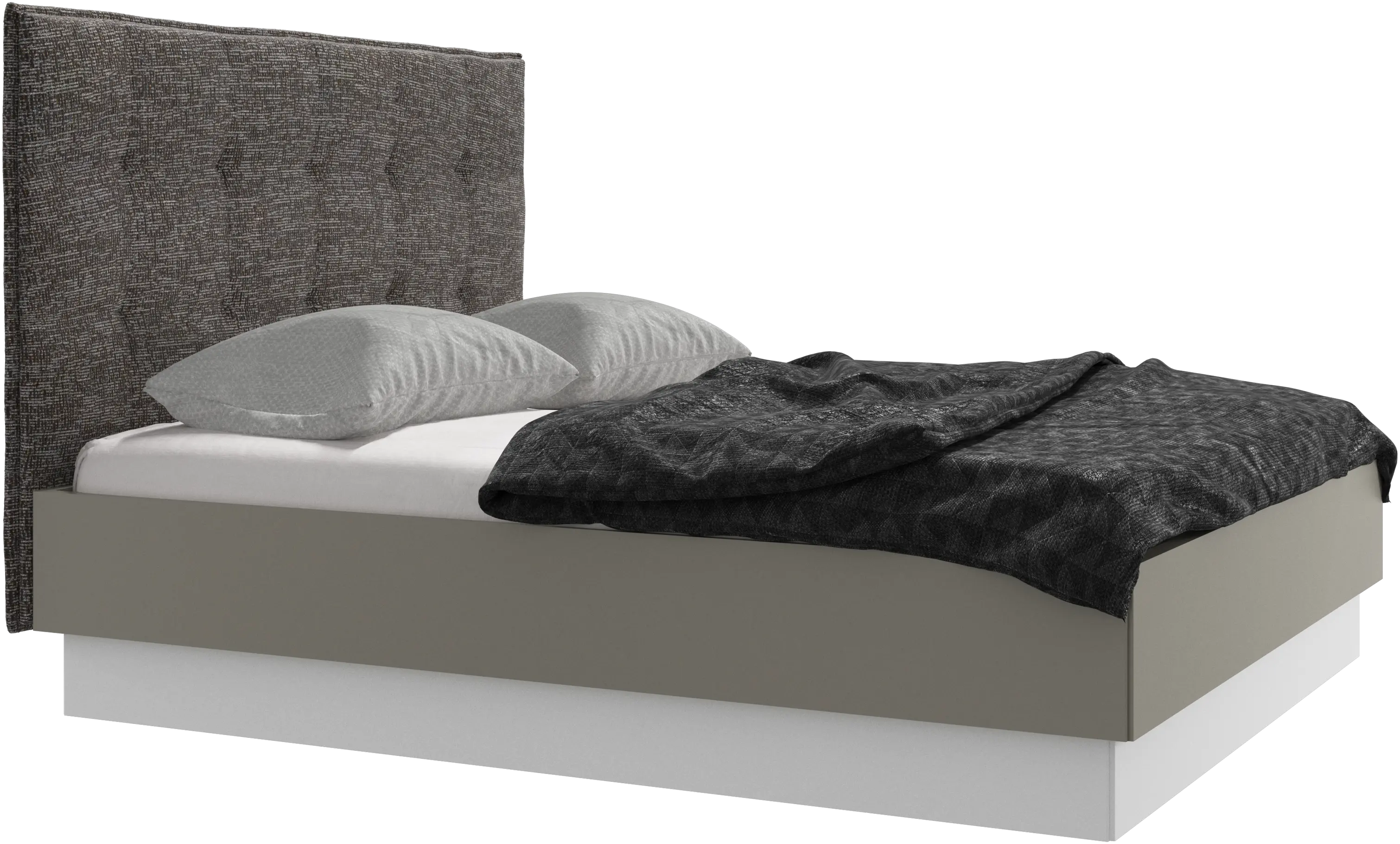 Lugano storage bed with lift-up frame and slats, excl. mattress