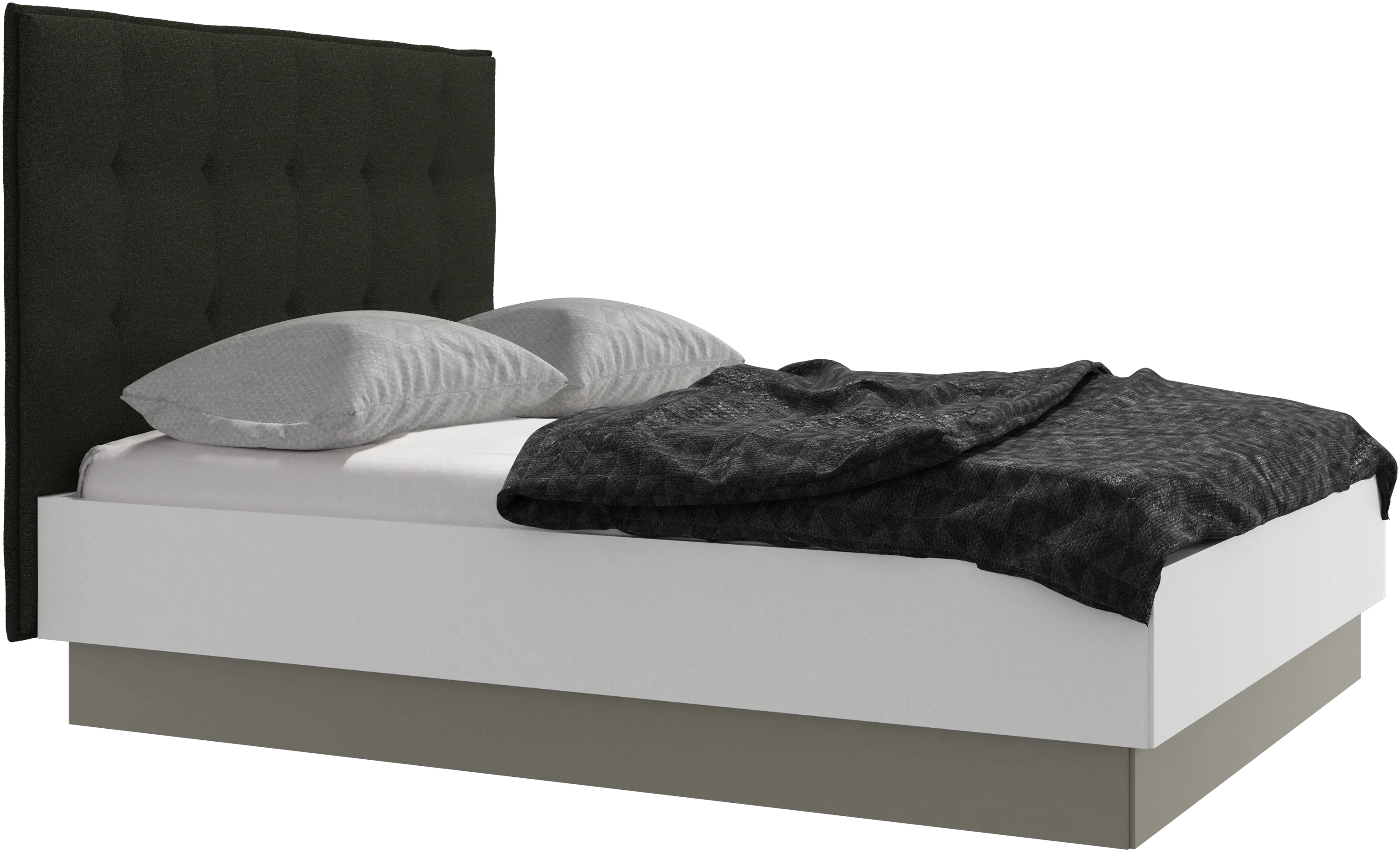 Lugano storage bed with lift-up frame and slats, excl. mattress