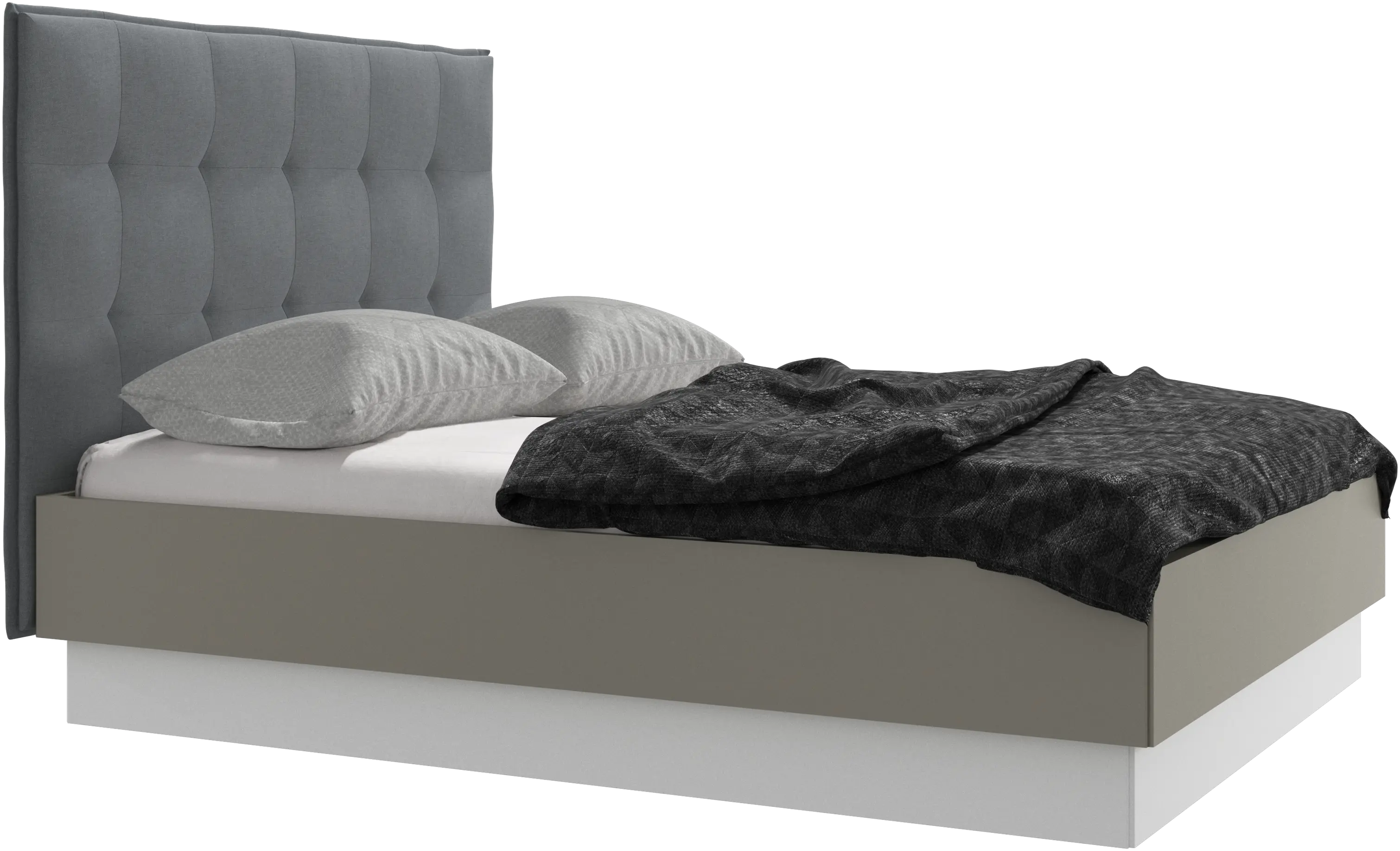 Lugano storage bed with lift-up frame and slats, excl. mattress