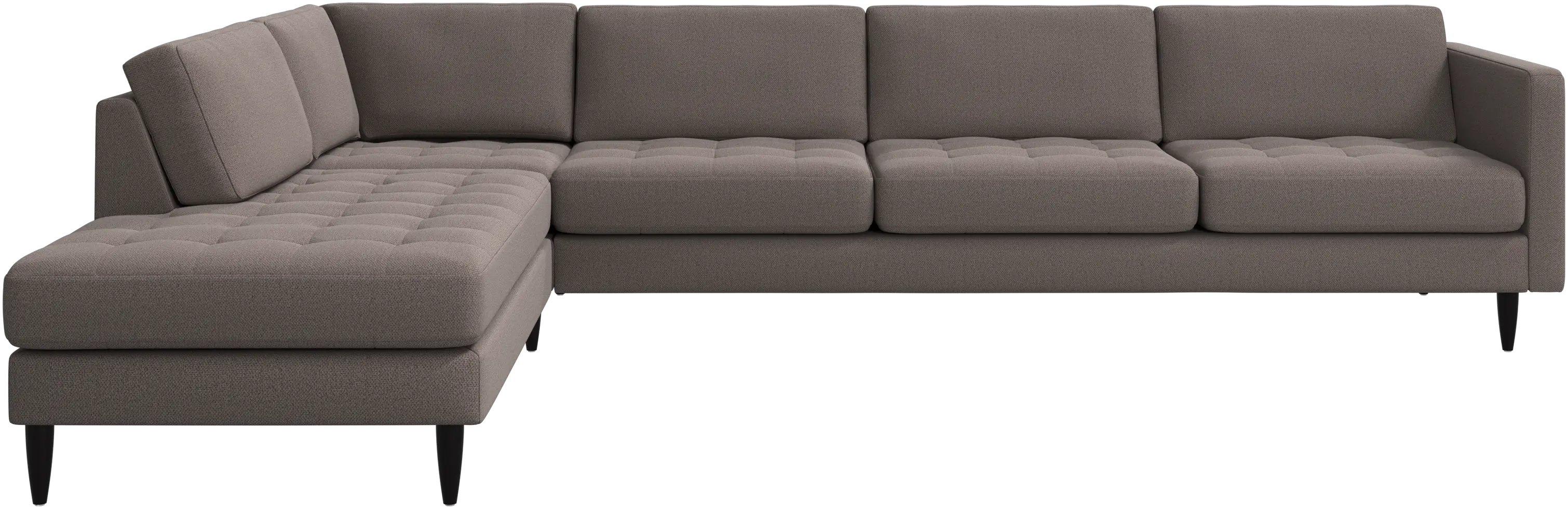 Osaka corner sofa with lounging unit, tufted seat