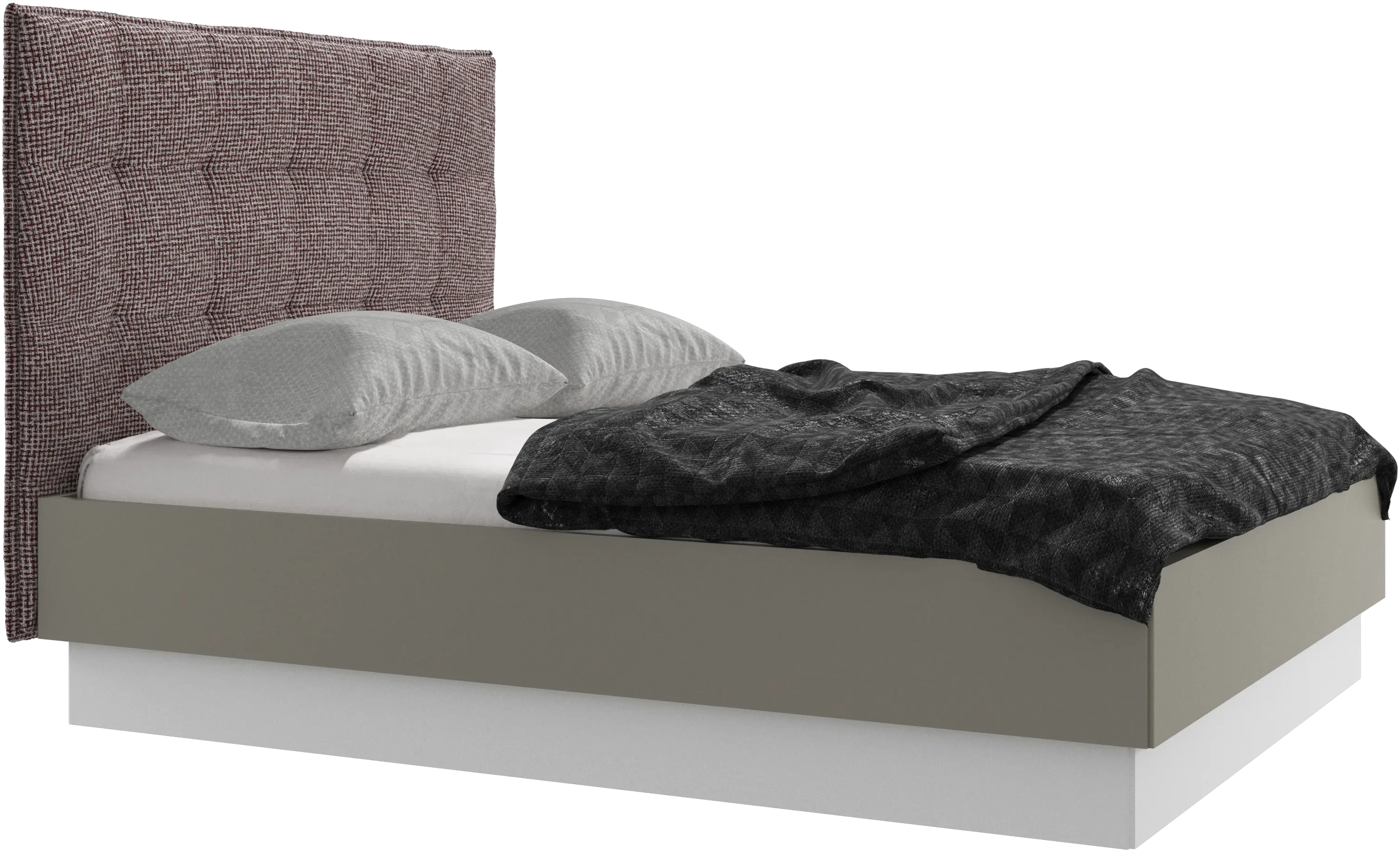 Lugano storage bed with lift-up frame and slats, excl. mattress