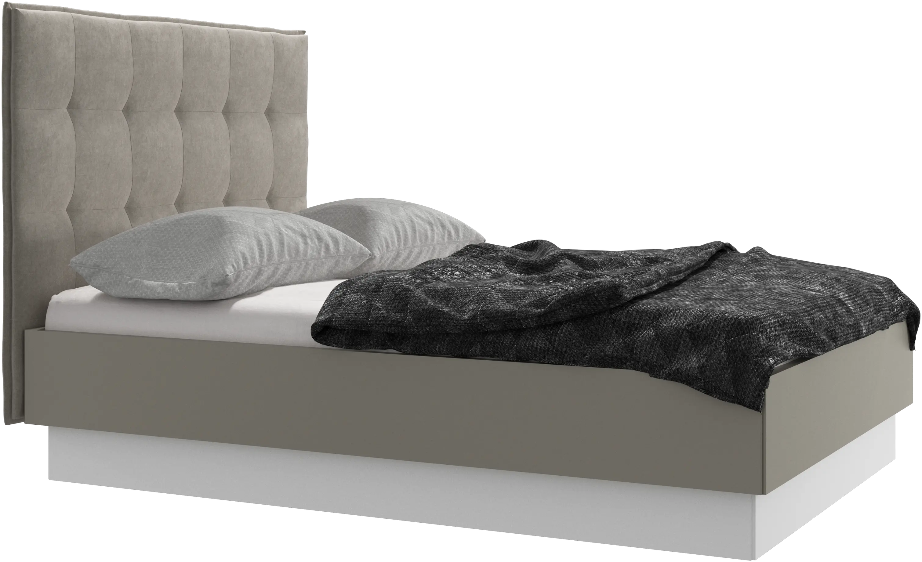 Lugano storage bed with lift-up frame and slats, excl. mattress