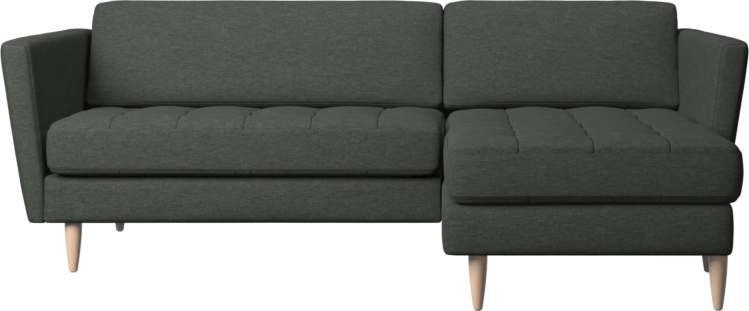Osaka sofa with resting unit, tufted seat