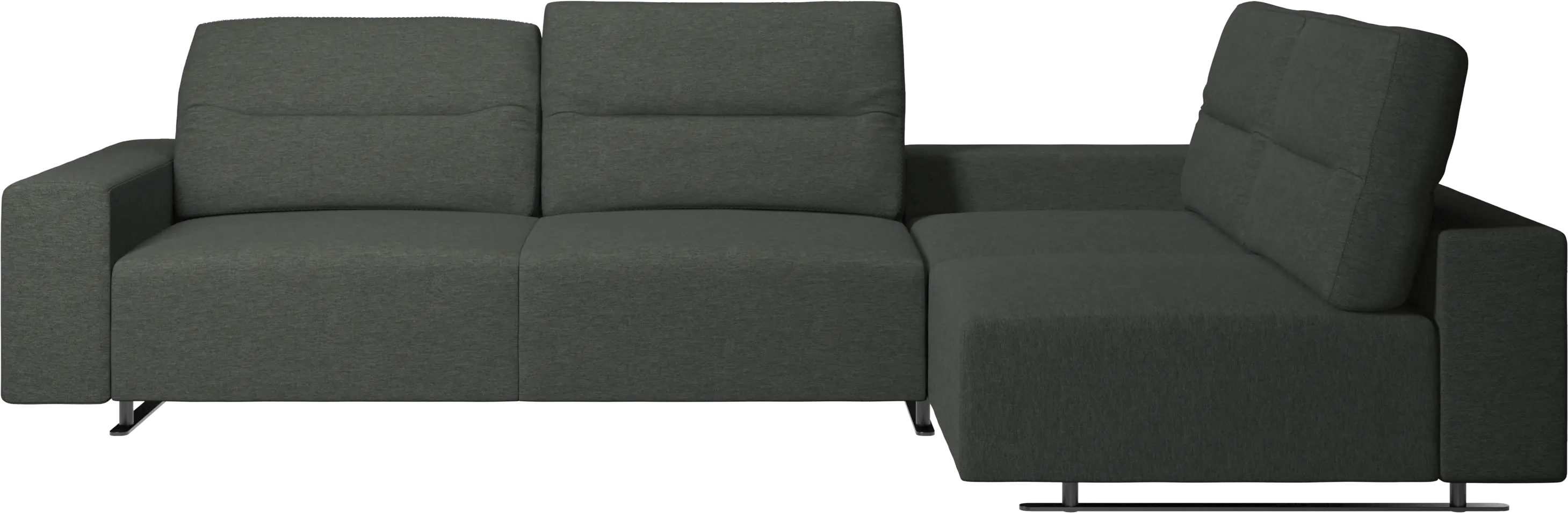 Hampton corner sofa with adjustable back and storage on left side
