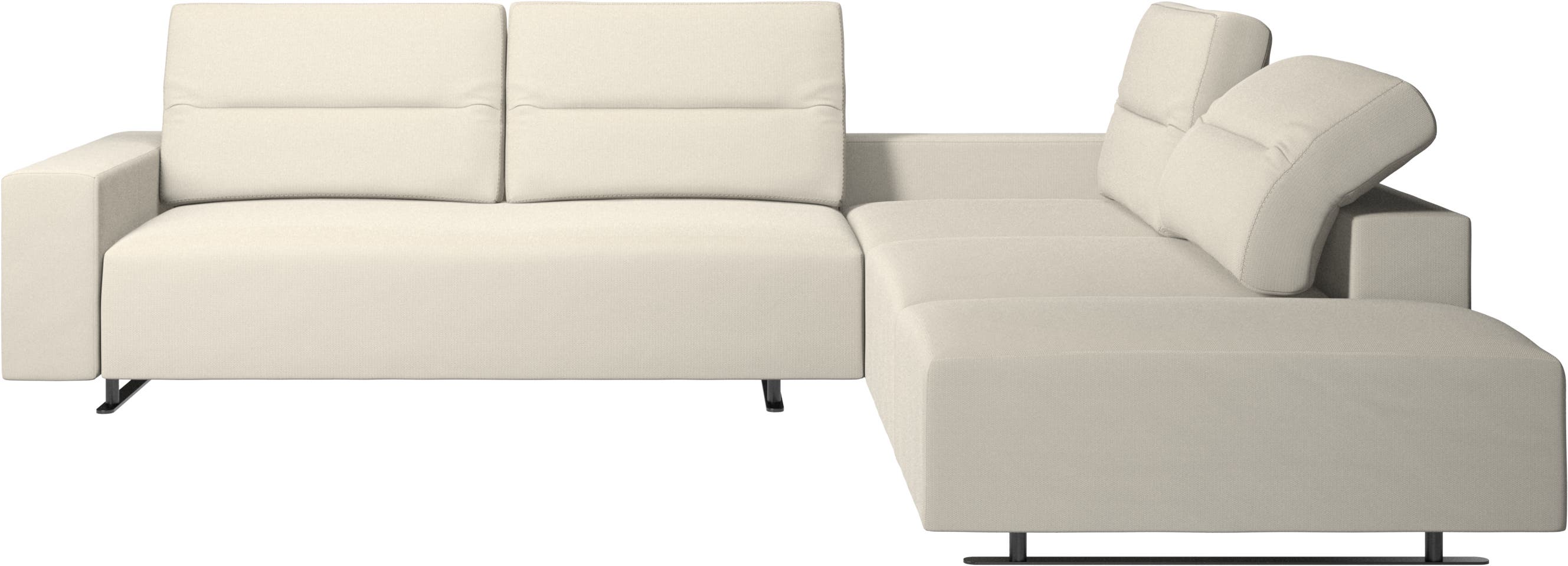 Canapé d'angle Hampton avec dossier ajustable et espace de rangement côté gauche