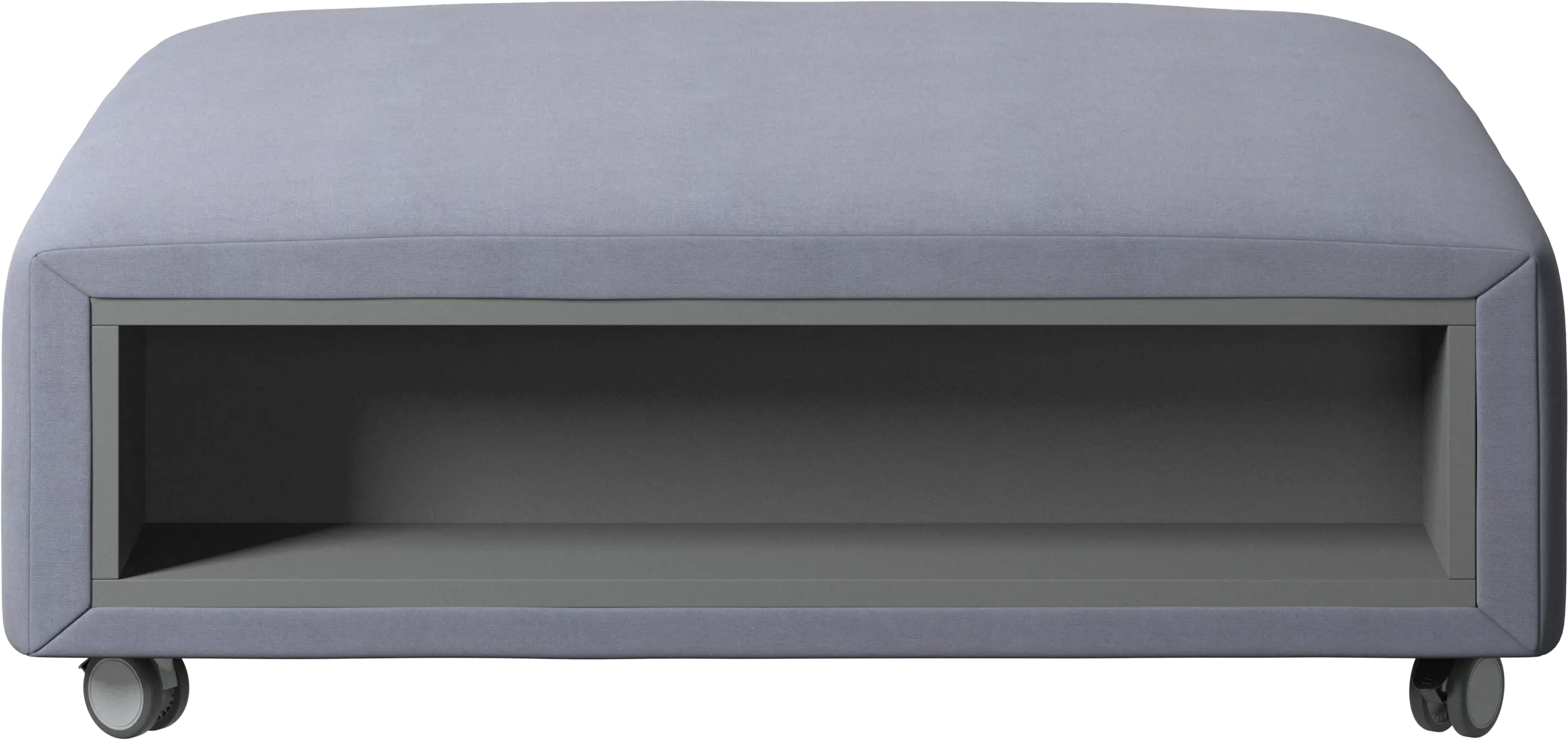 Hampton footstool on wheels with storage left and right sides