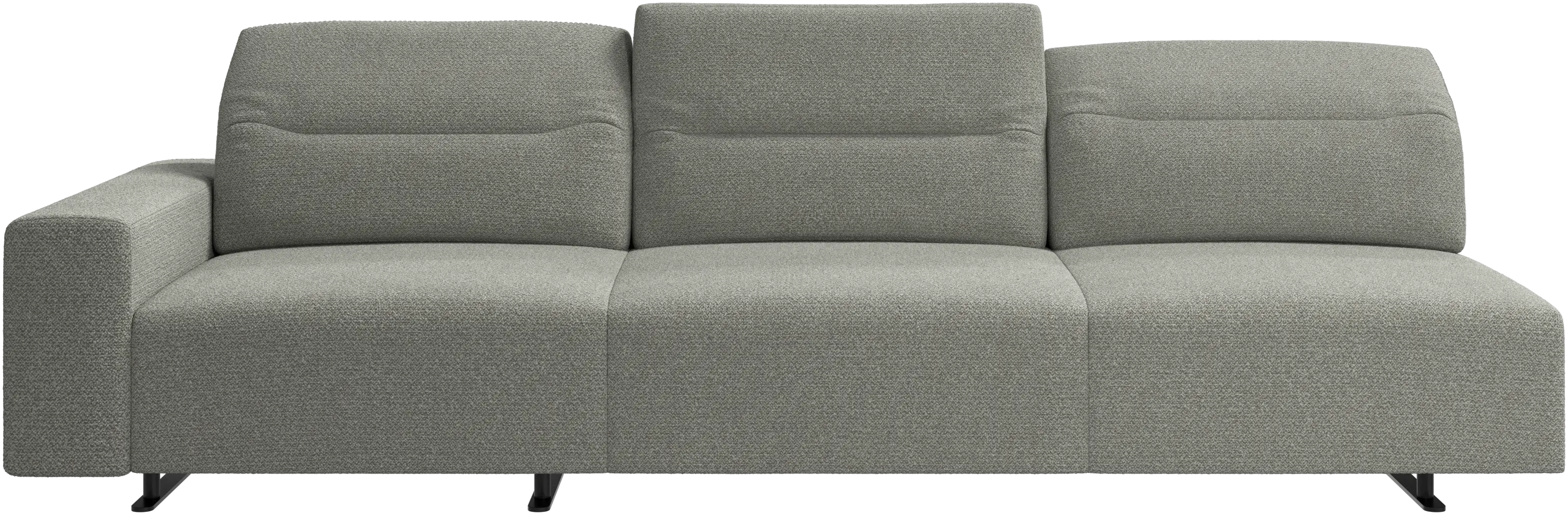 Hampton sofa with adjustable back and storage on the left side