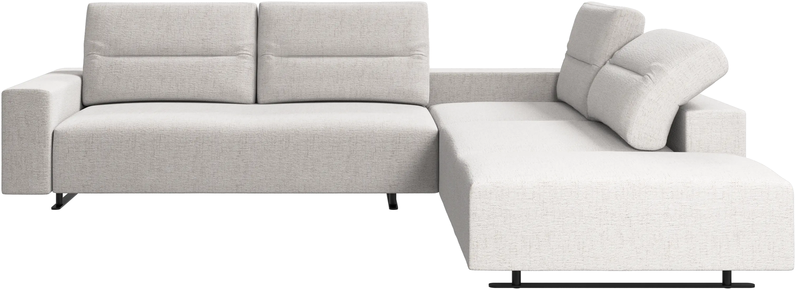 Hampton corner sofa with adjustable back and lounging unit