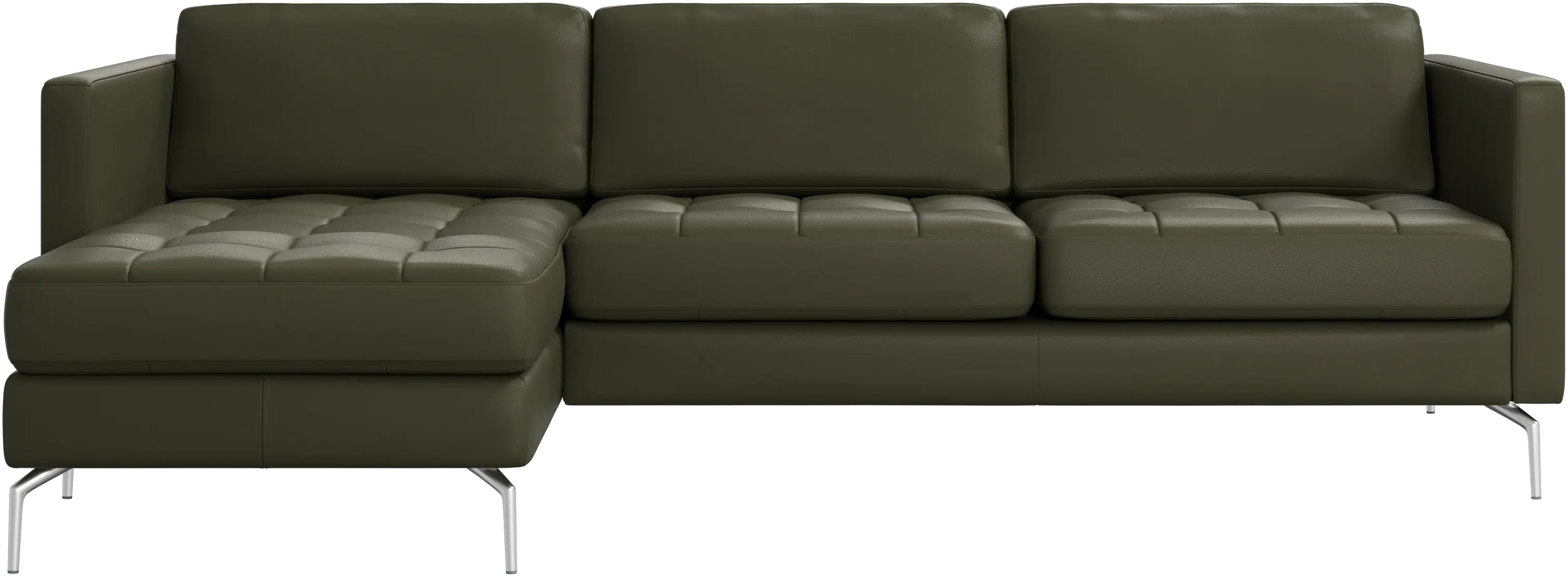 Osaka sofa with resting unit, tufted seat