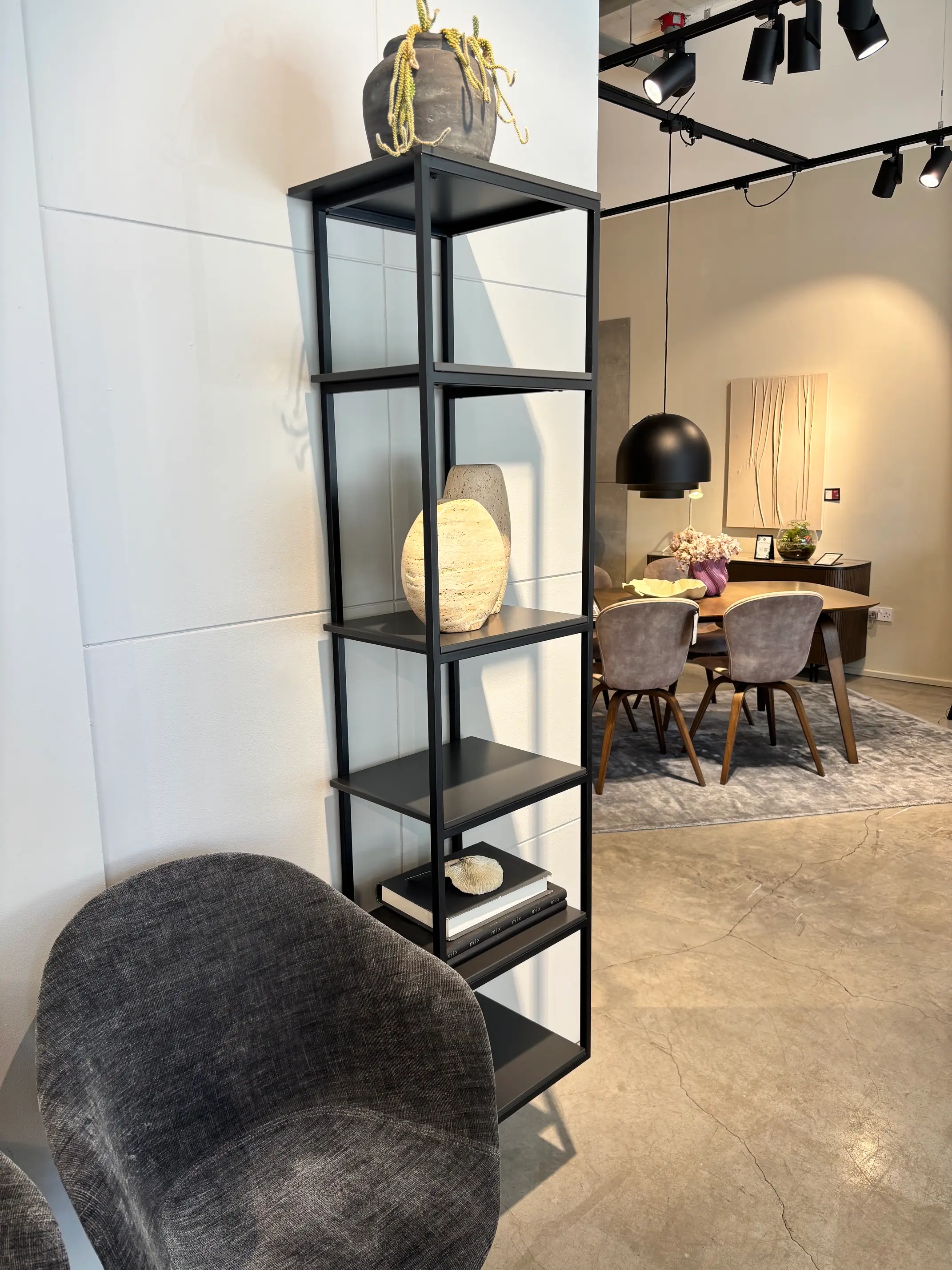 Storage Bordeaux Wall System - Charcoal and Matt Black