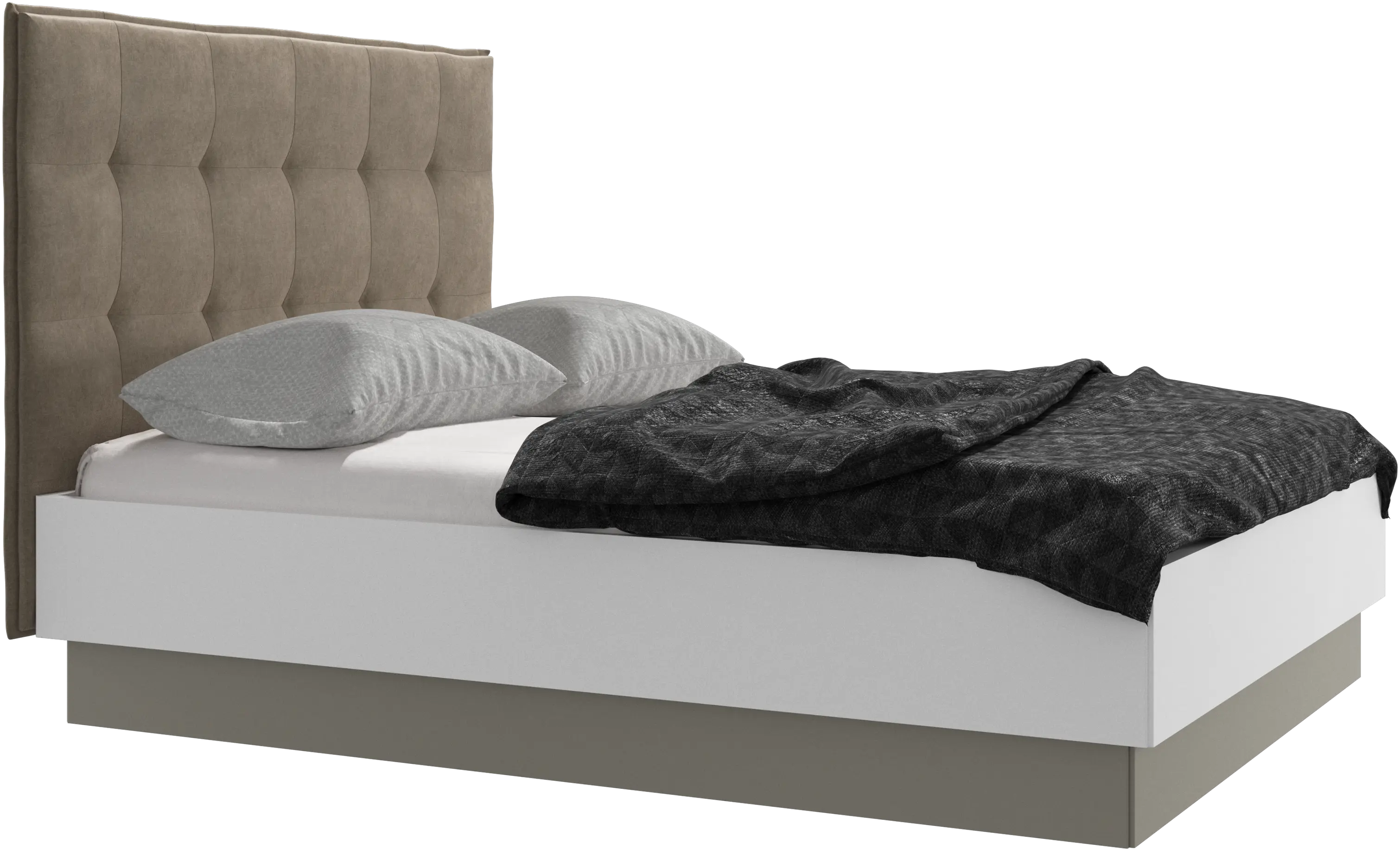 Lugano storage bed with lift-up frame and slats, excl. mattress