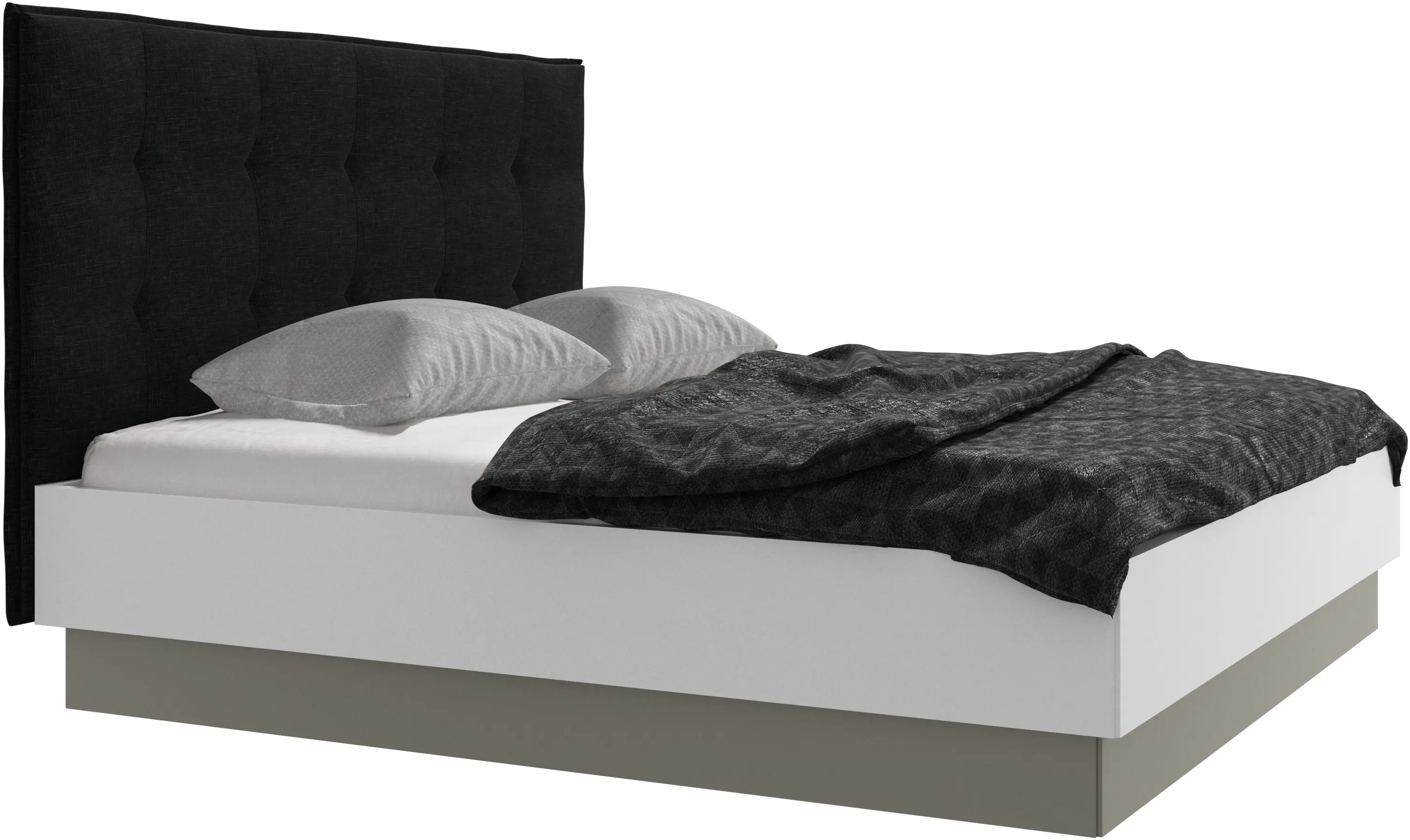 Lugano Bett mit Lattenrost und Staufach unter hochklappbarer Liegefläche, Matratze gegen Aufpreis