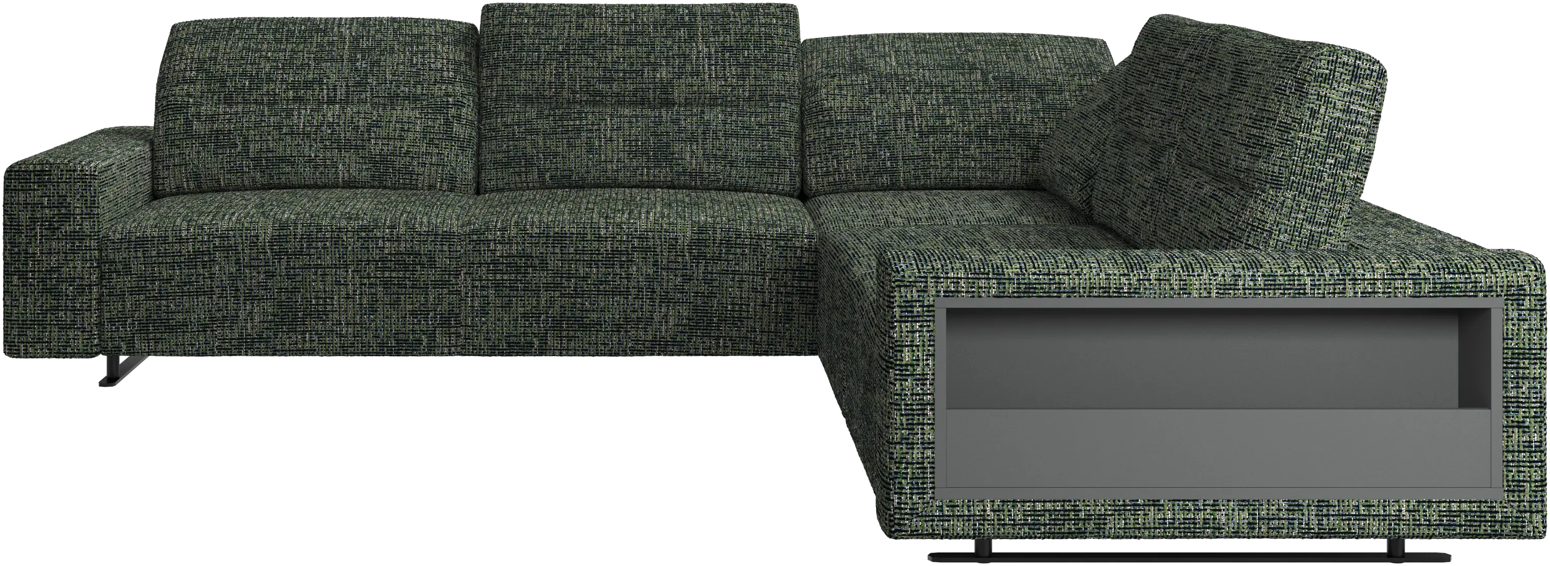Hampton corner sofa with adjustable back and storage