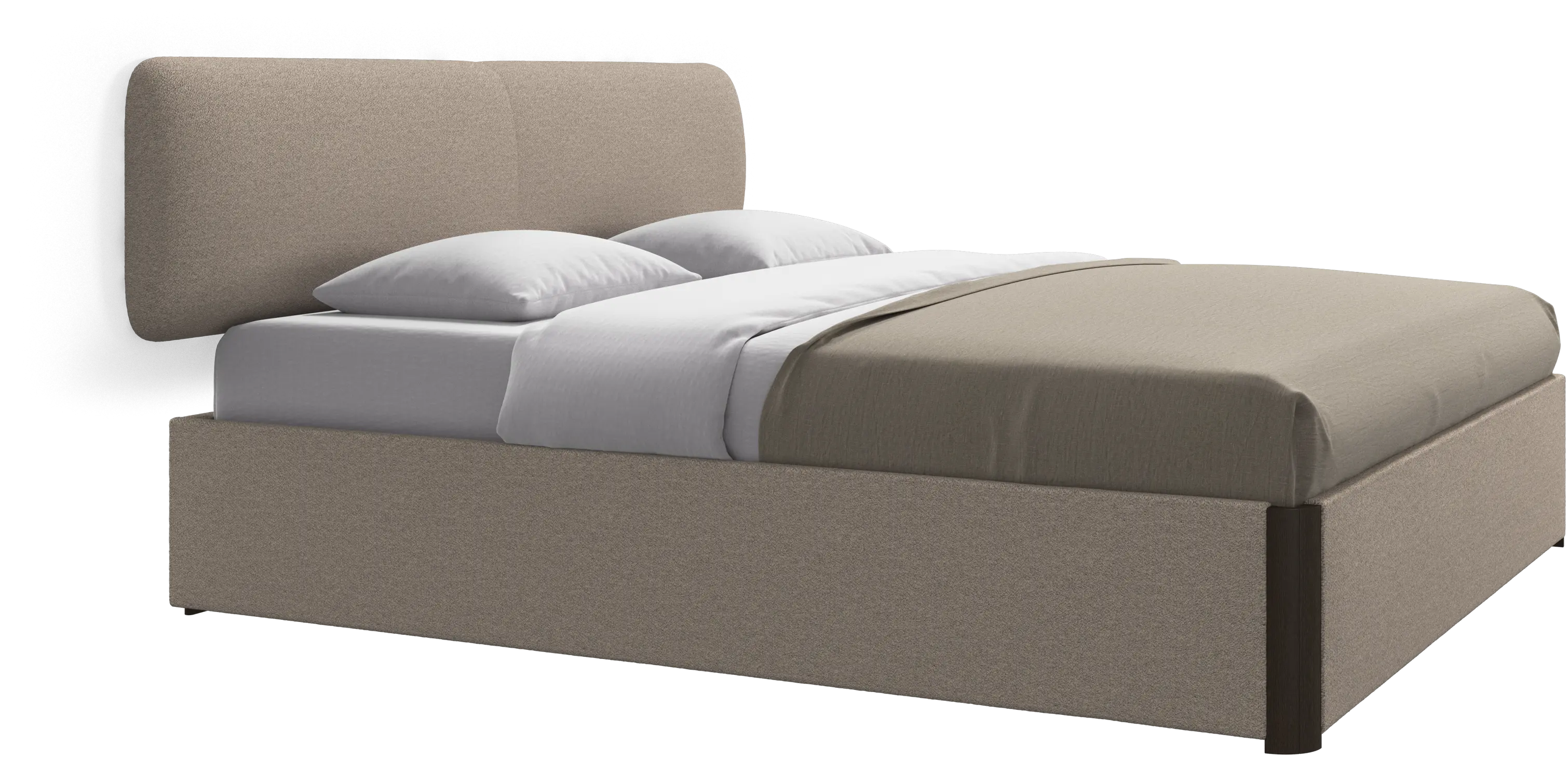 Element bed, wall-mounted headboard, with slats and storage solution, excl. mattress