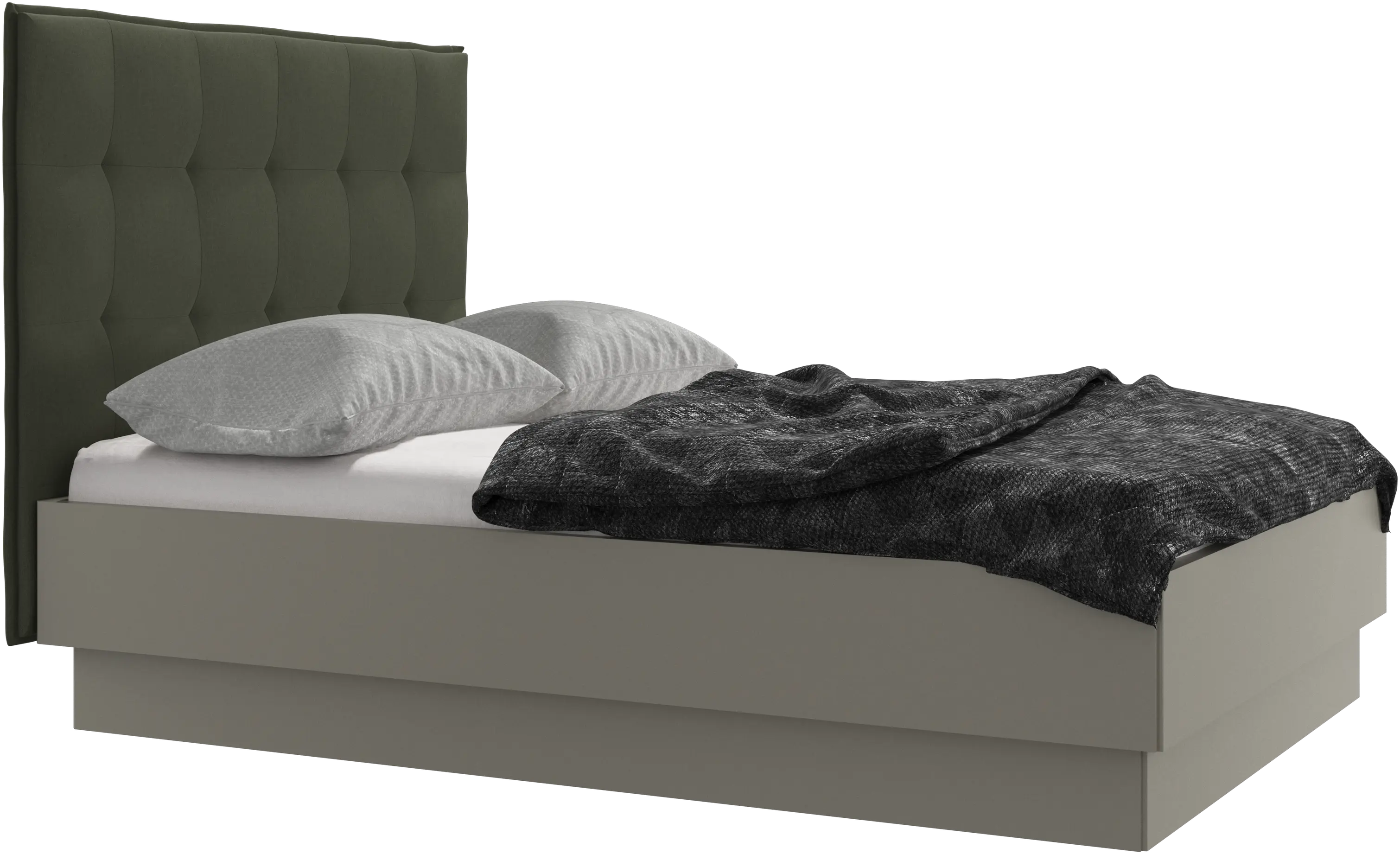Lugano storage bed with lift-up frame and slats, excl. mattress