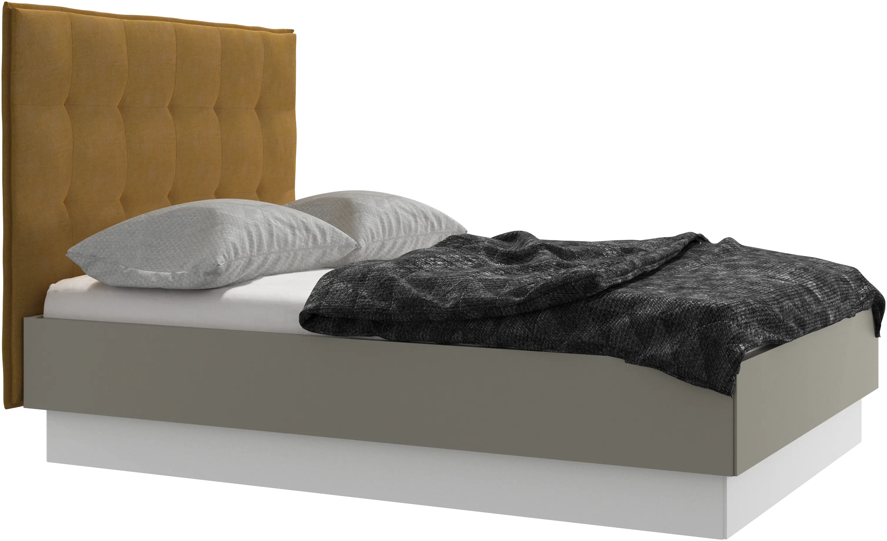 Lugano storage bed with lift-up frame and slats, excl. mattress