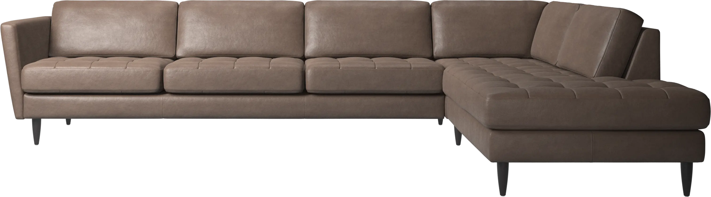 Osaka corner sofa with lounging unit, tufted seat