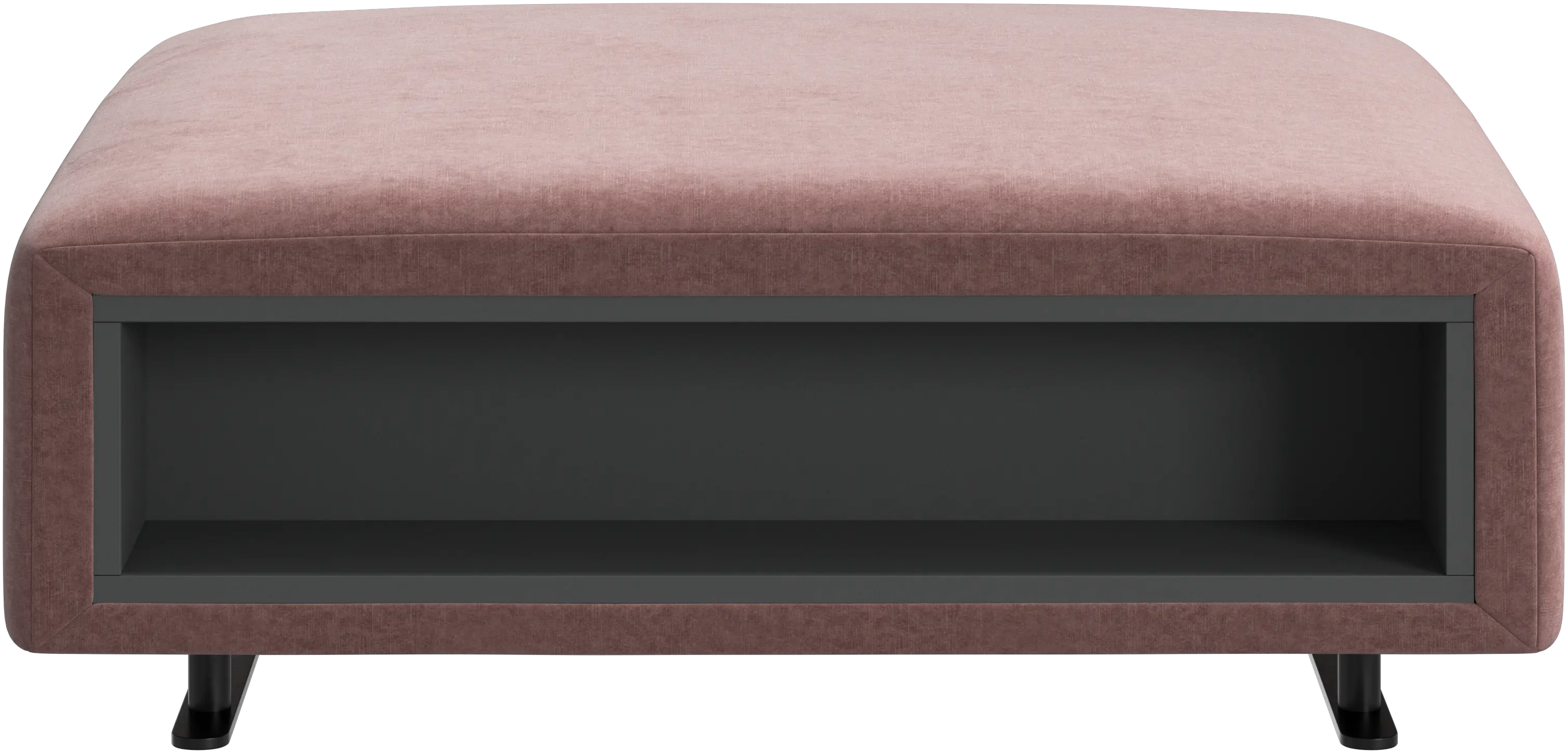 Hampton footstool with storage left and right sides