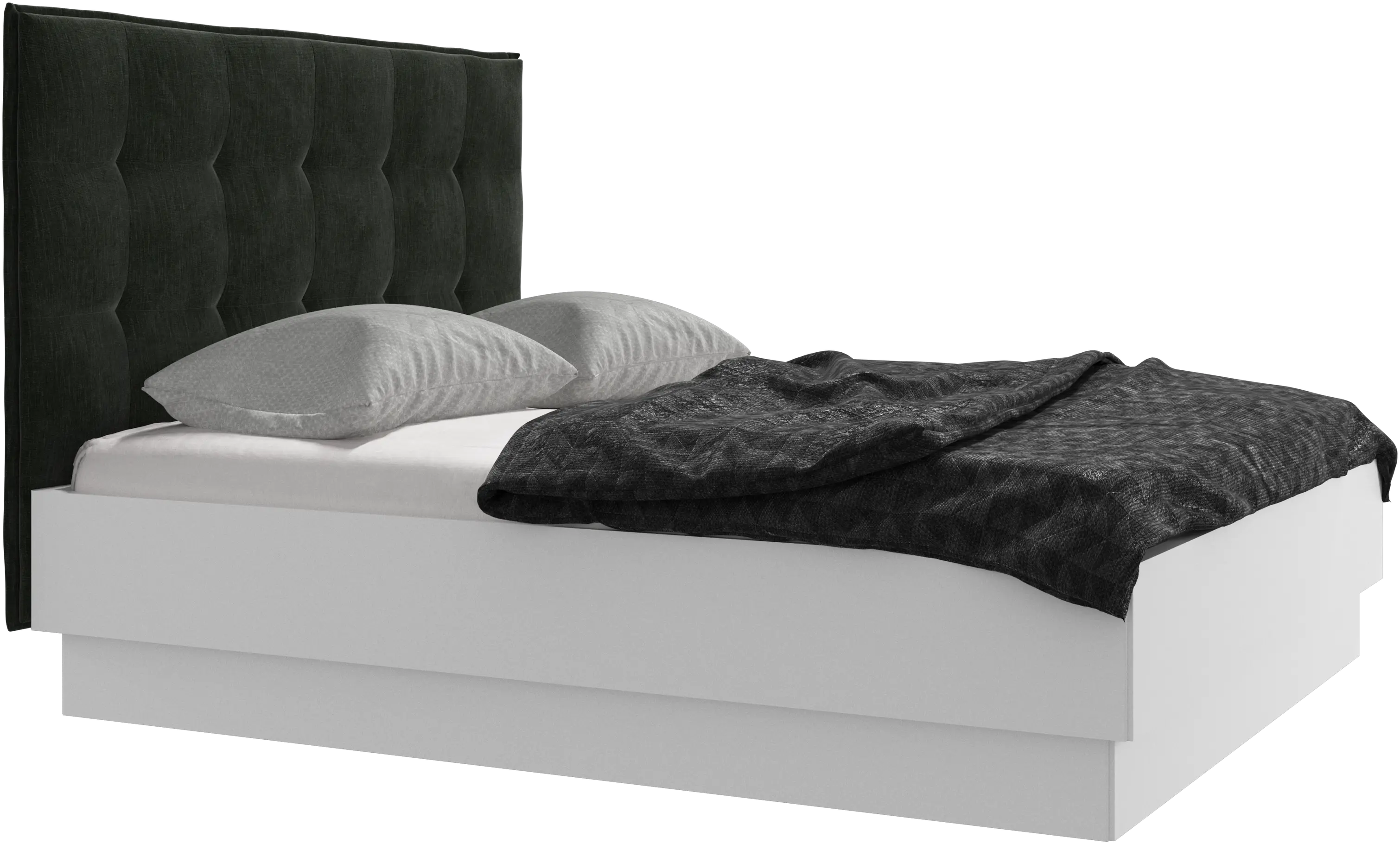 Lugano storage bed with lift-up frame and slats, excl. mattress