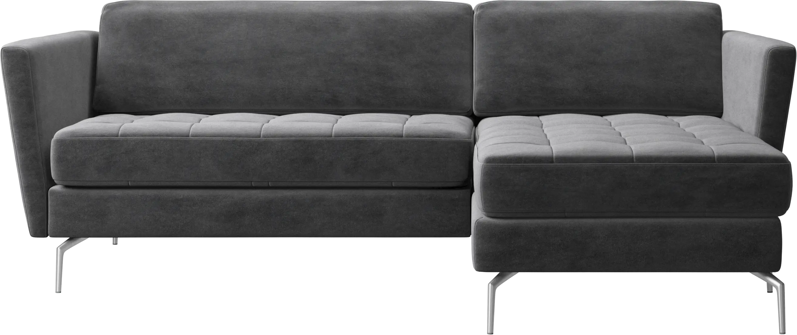 Osaka sofa with resting unit, tufted seat