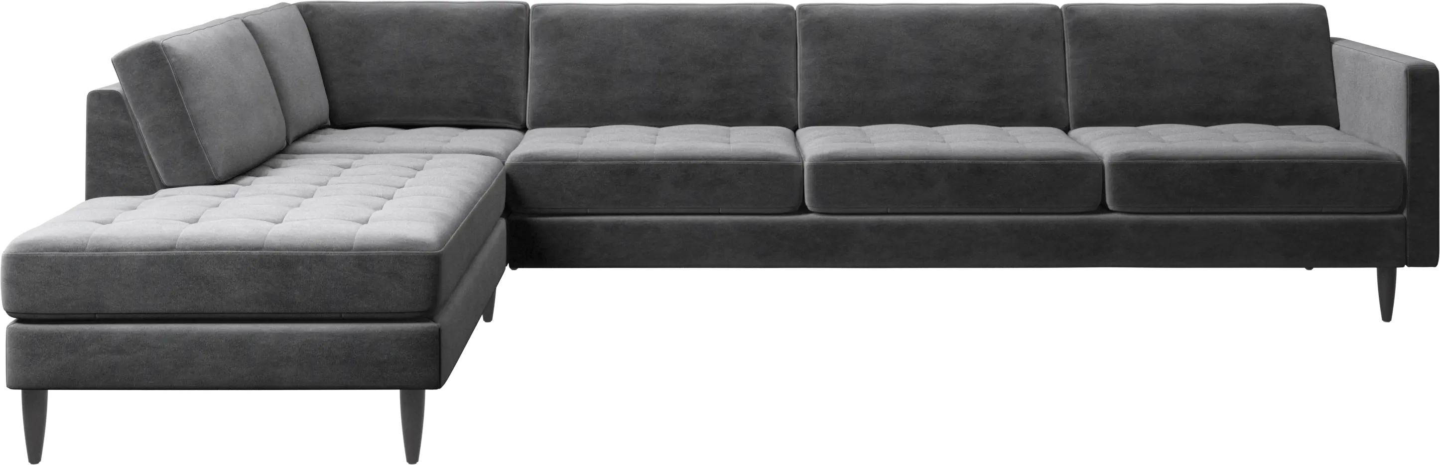 Osaka Ecksofa mit Loungemodul, getuftete Sitzfläche