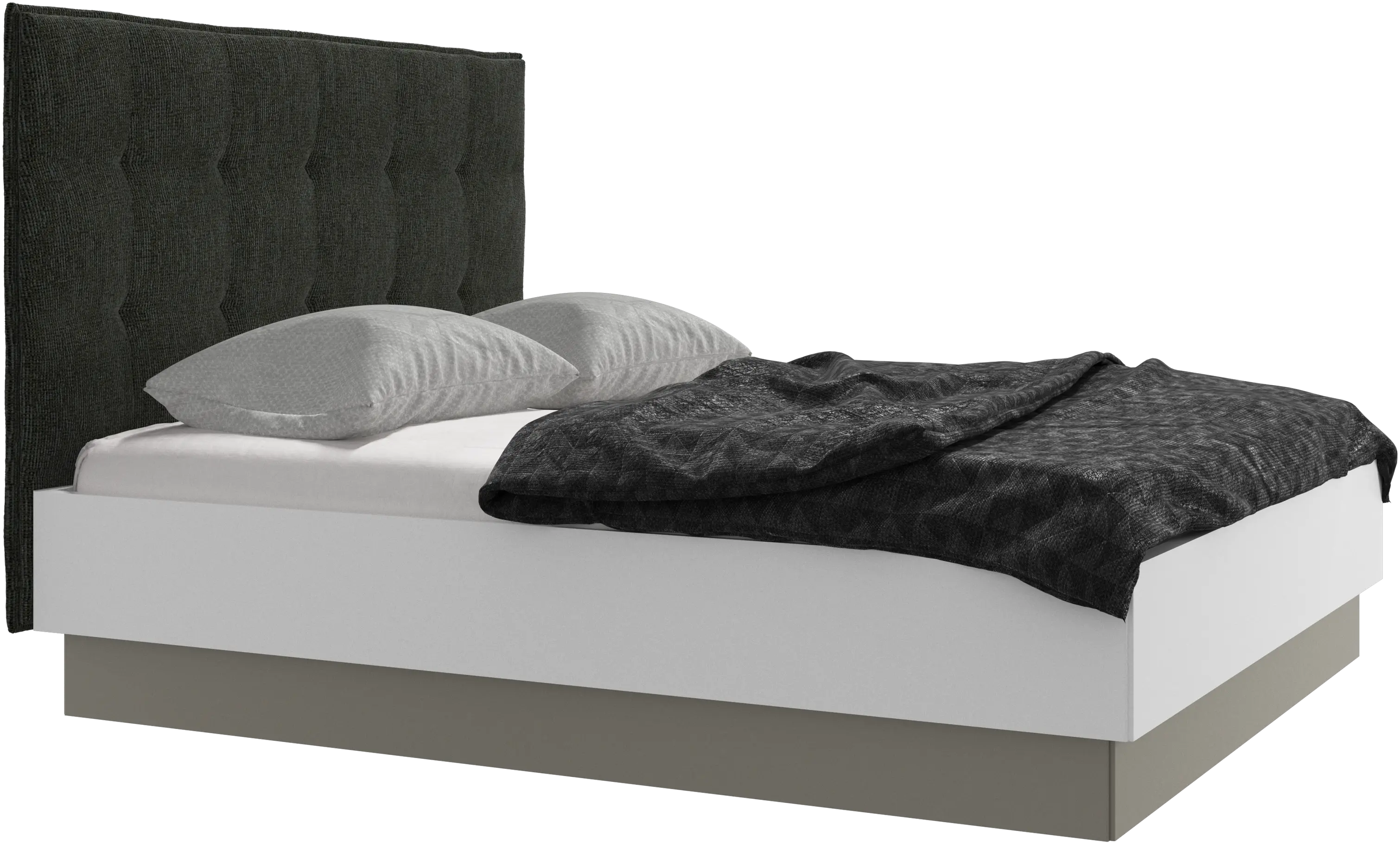 Lugano storage bed with lift-up frame and slats, excl. mattress