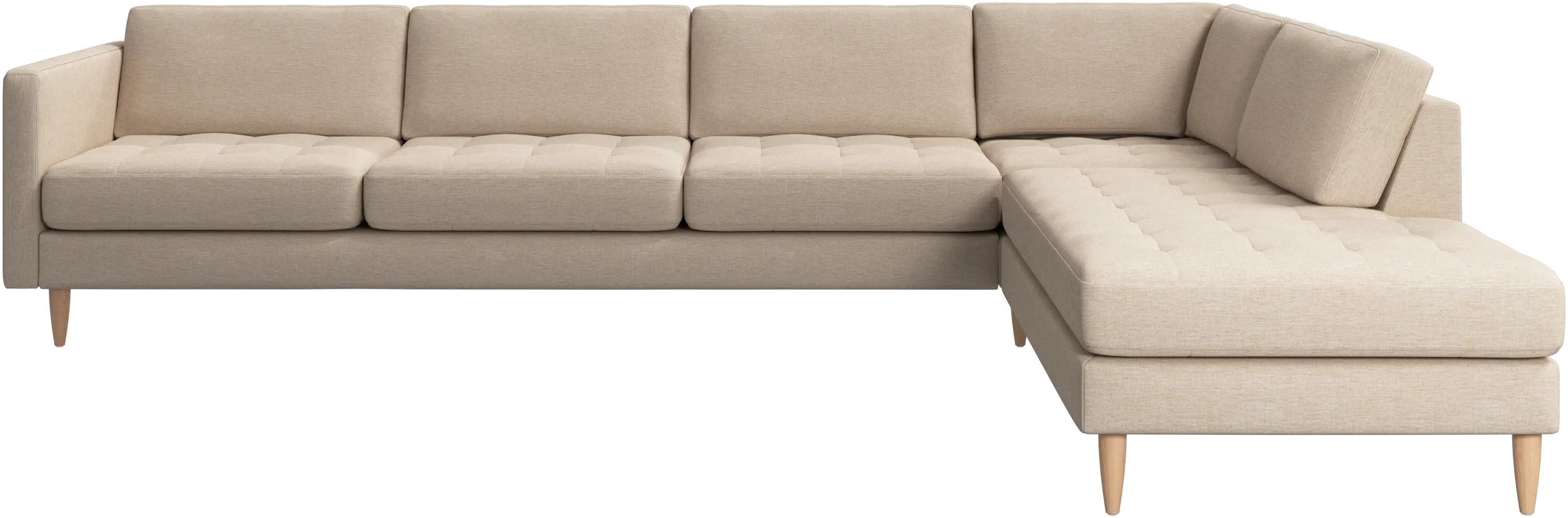 Osaka corner sofa with lounging unit, tufted seat