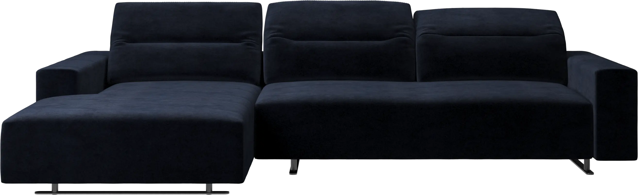 Hampton sofa with adjustable back, resting unit and storage both sides