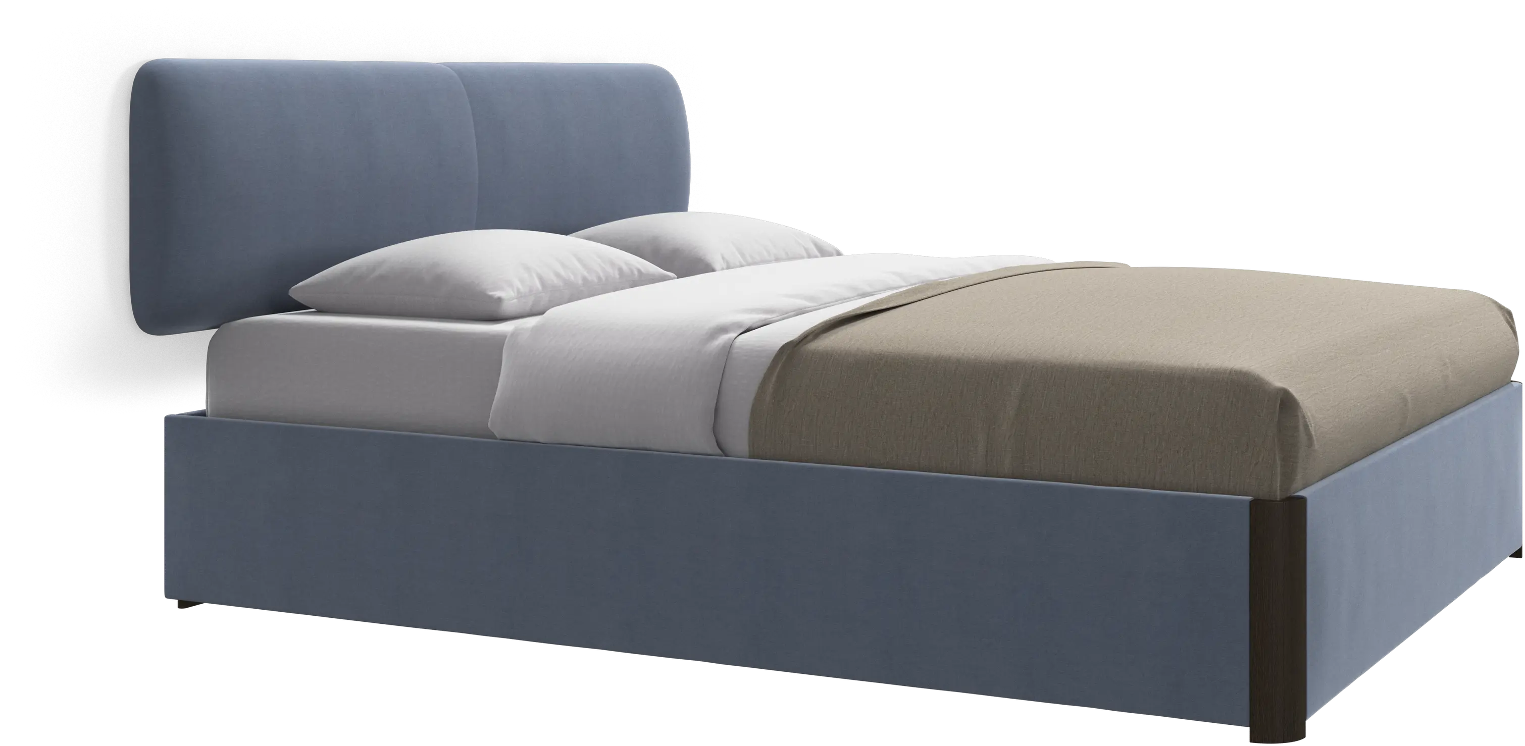 Element bed, wall-mounted headboard, with slats, excl. mattress