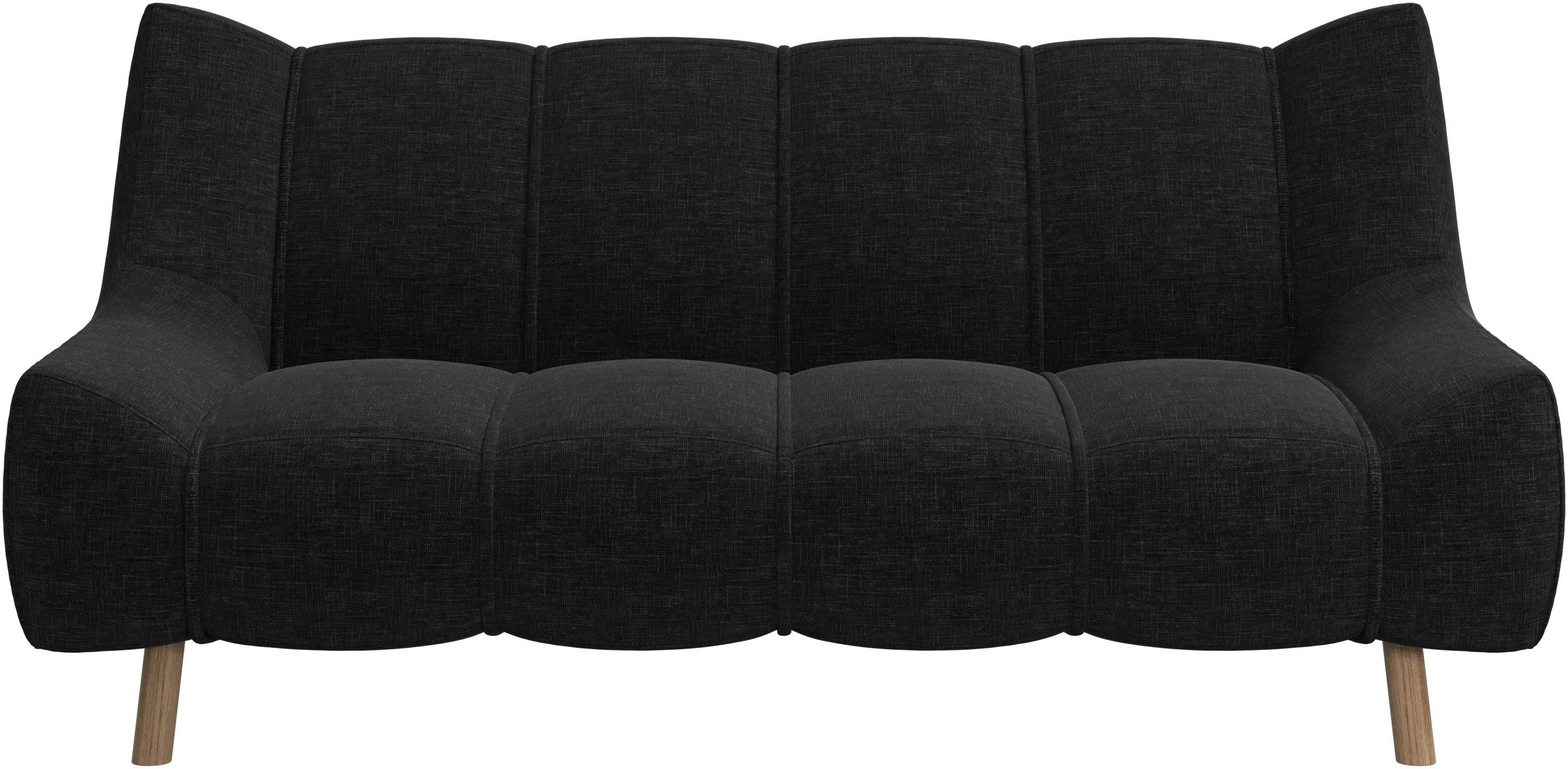 Canapé 2 places Nawabari, jambe en bois