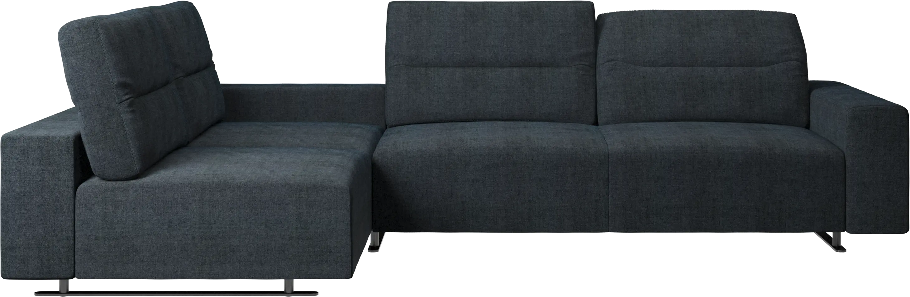 Hampton corner sofa with adjustable back and storage on right side