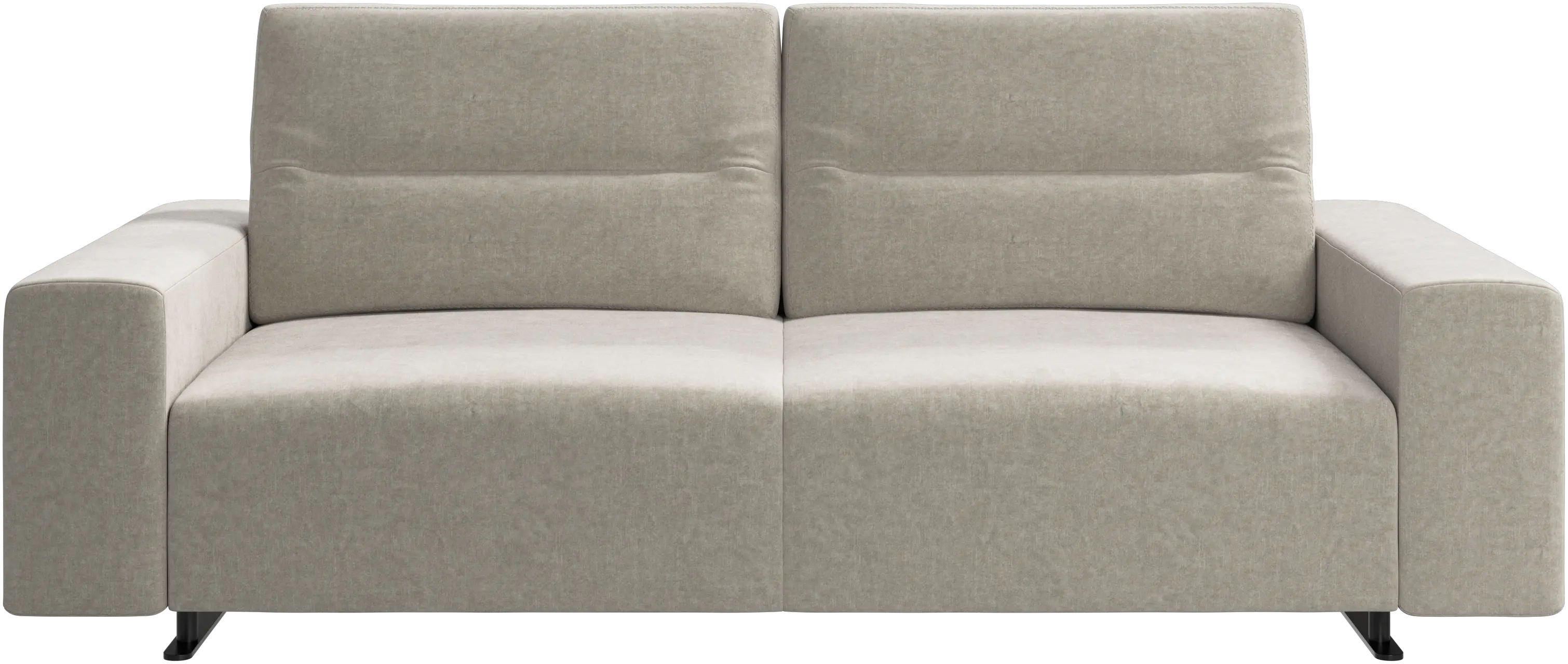 Sofá Hampton con respaldo ajustable y almacenamiento en lado derecho