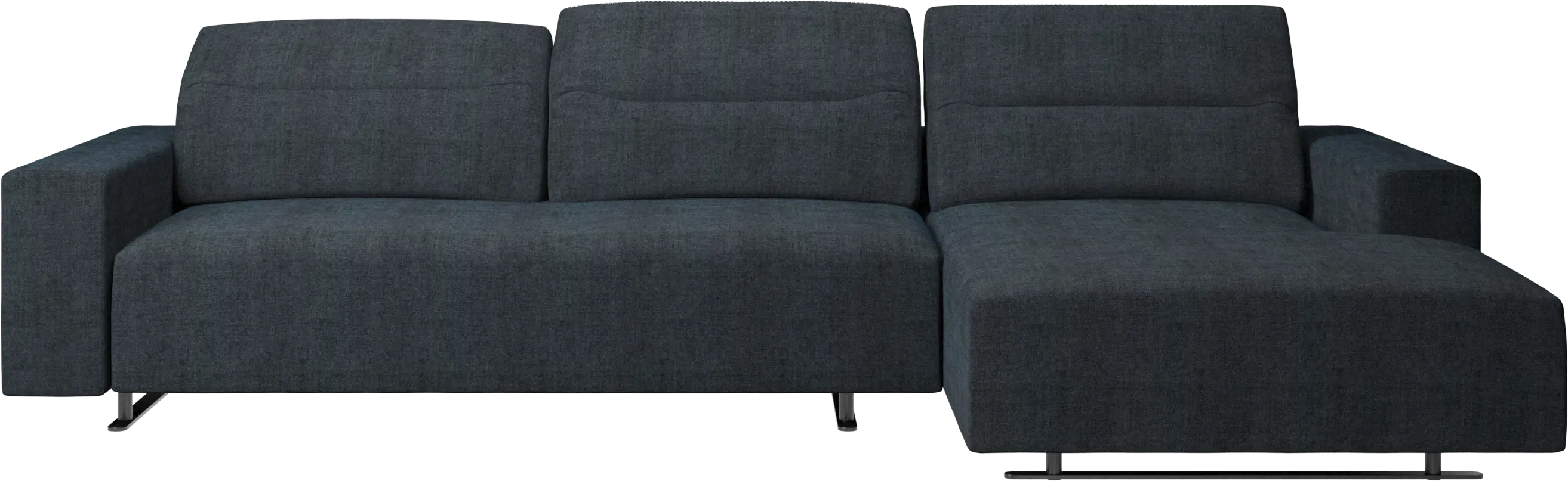 Hampton sofa with adjustable back, resting unit and storage both sides